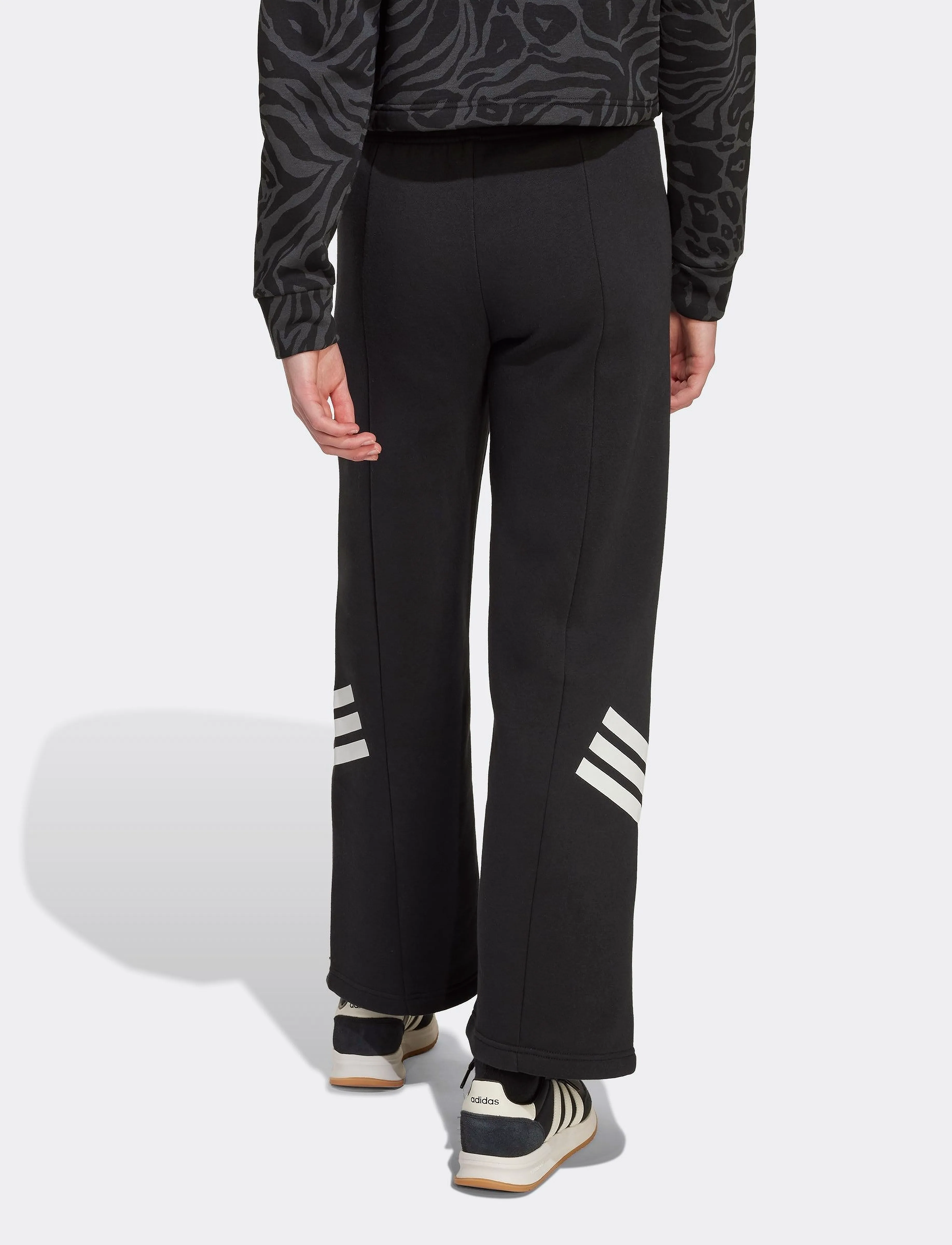 adidas Sportswear - JG FI WIDE PT - training pants - black/white - 2