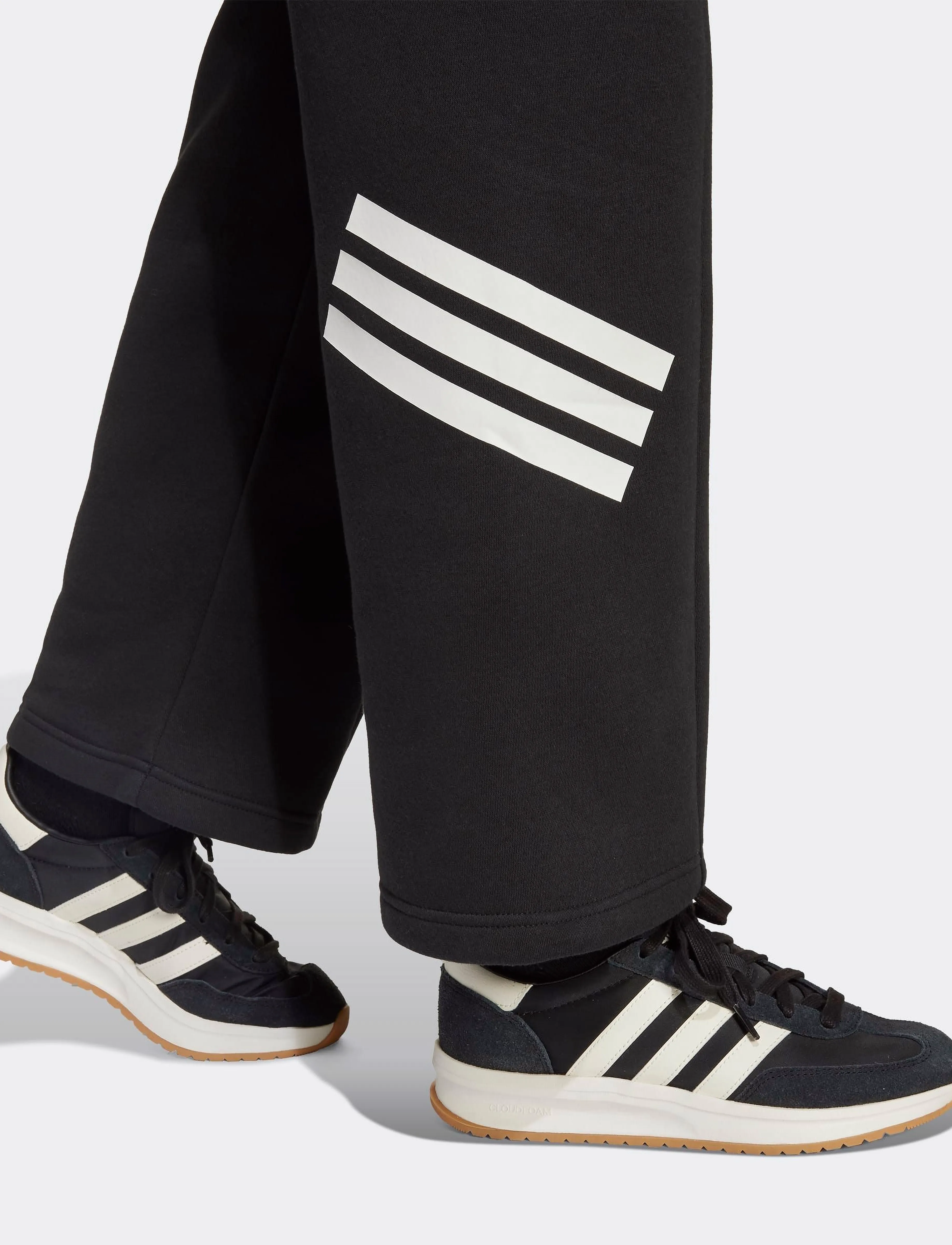 adidas Sportswear - JG FI WIDE PT - training pants - black/white - 5
