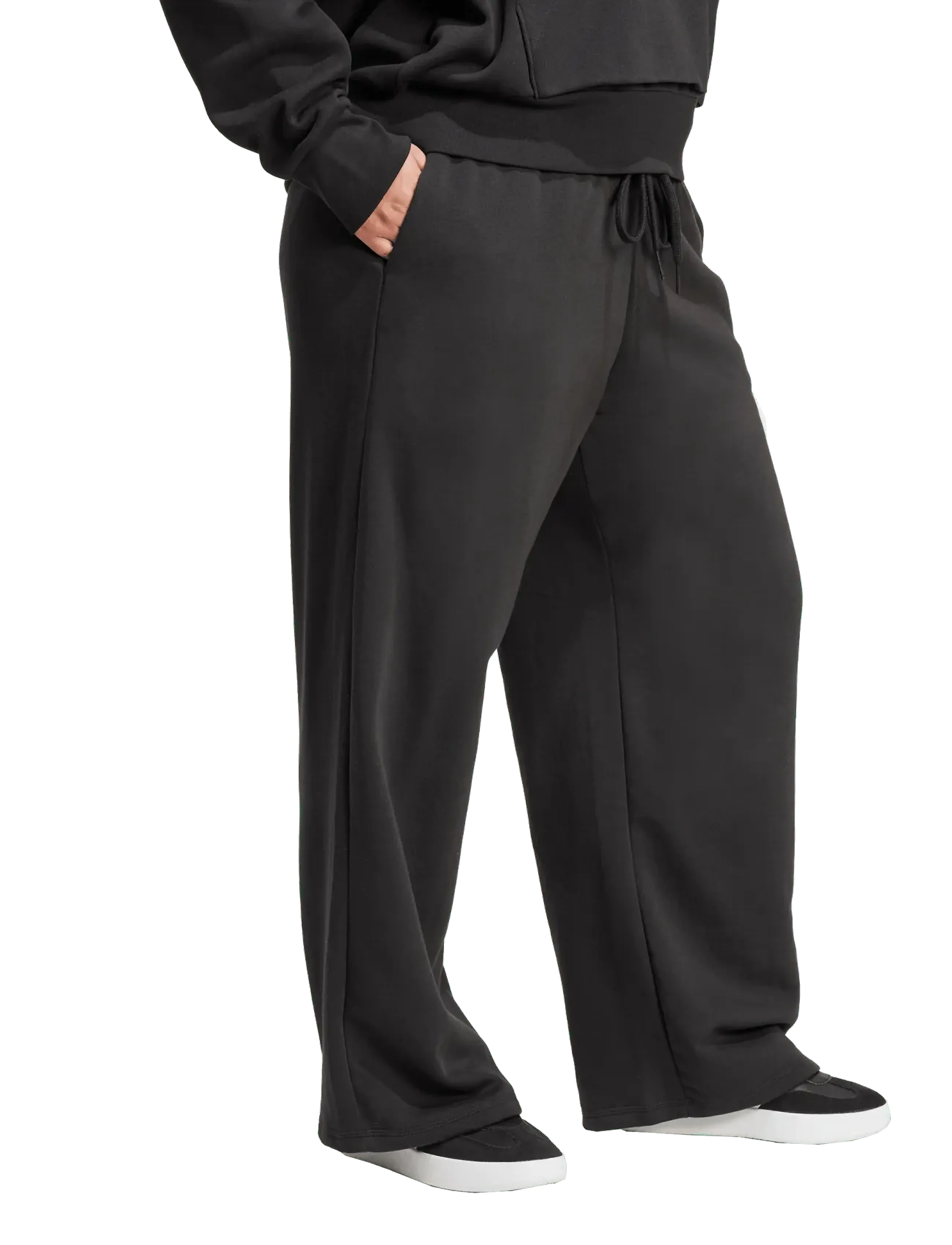 MYSIGA ESSENTIALS-FLEECEBYXOR MED LITEN LOGGA OCH ÖPPEN FÅLL (PLUS SIZE) 9