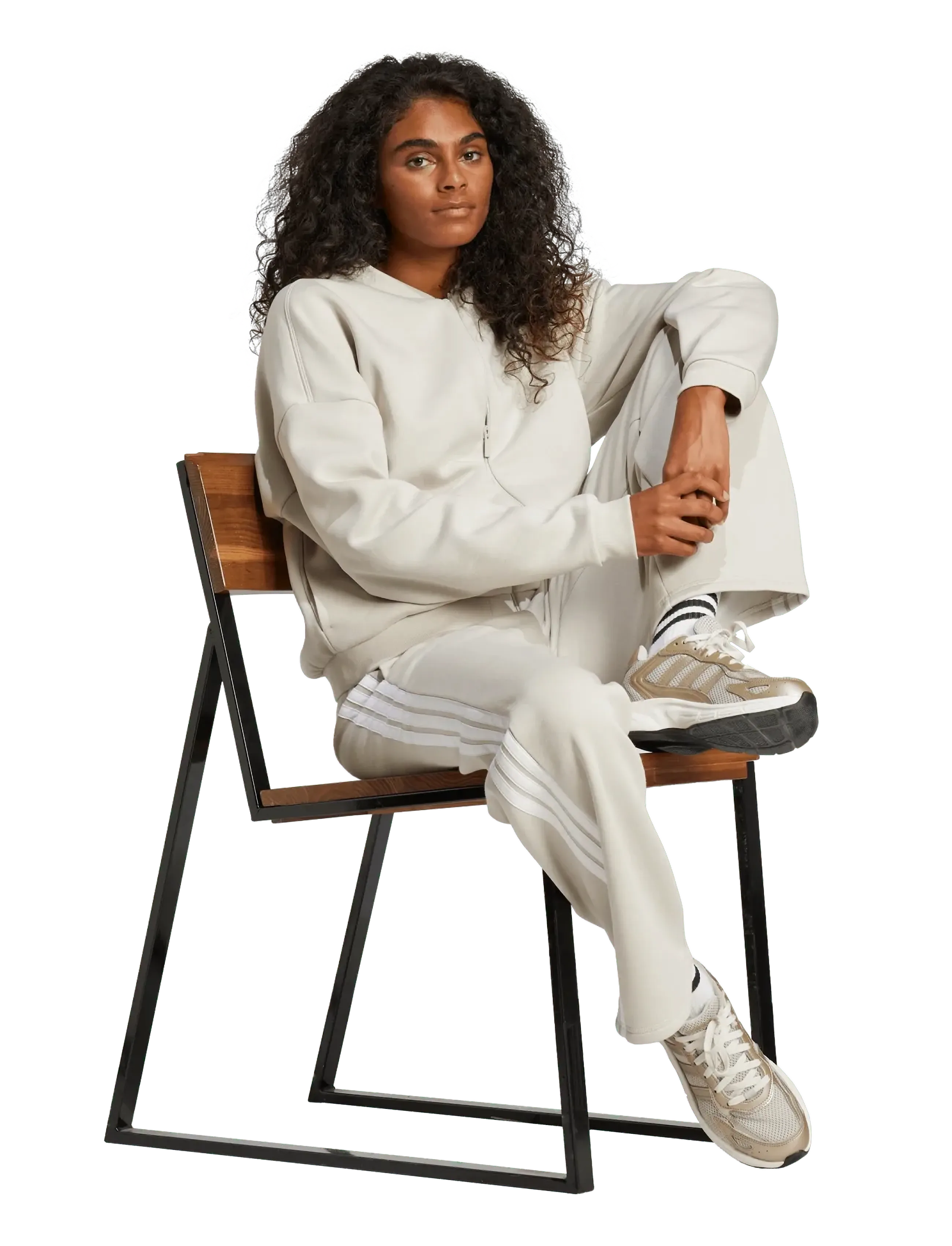 Byxa 'ESSENTIALS 3-STRIPES OPEN HEM FLEECE' 2