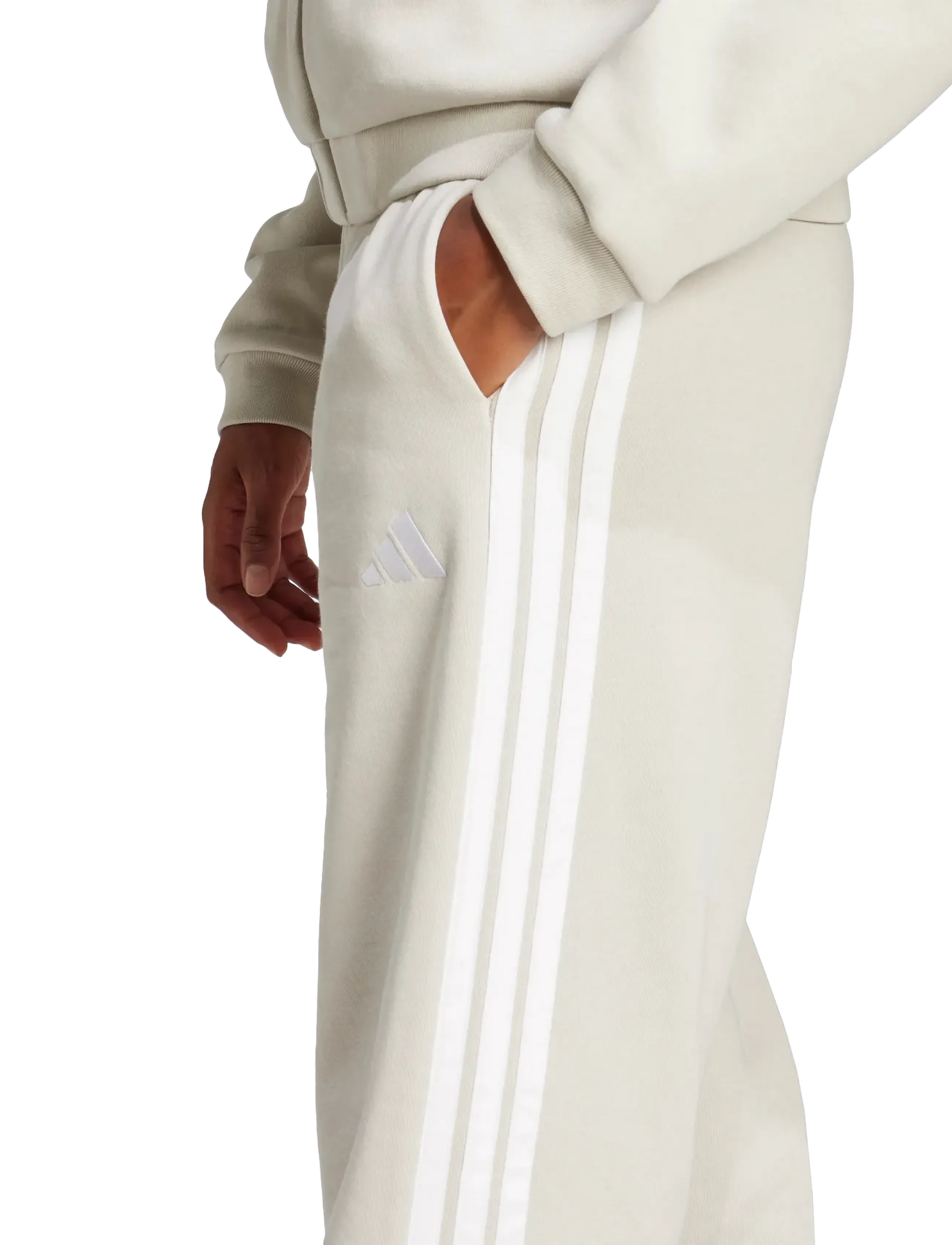 Byxa 'ESSENTIALS 3-STRIPES OPEN HEM FLEECE' 5