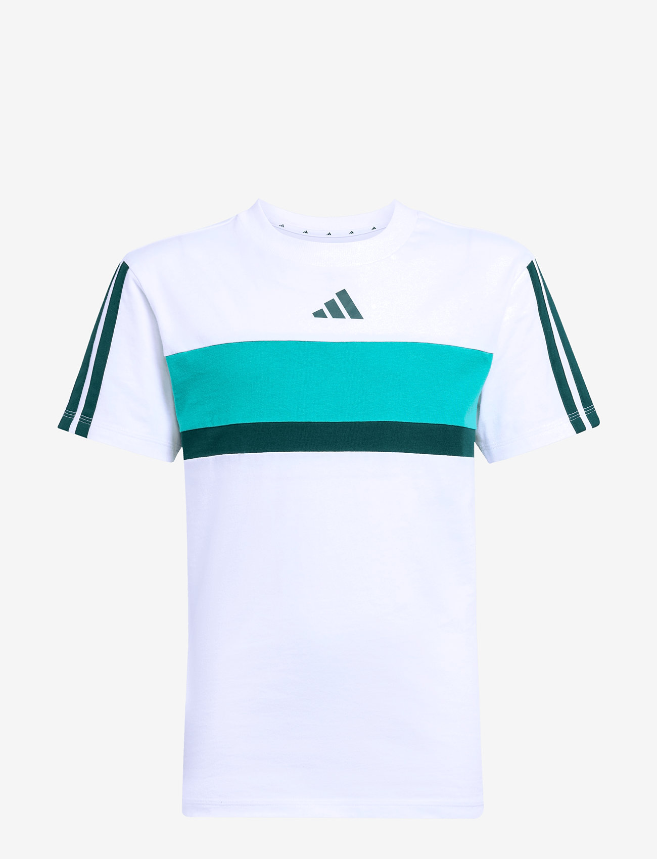 adidas Sportswear - J 3S TIB T - kortärmade t-shirts - white/purtea/aurivy - 1