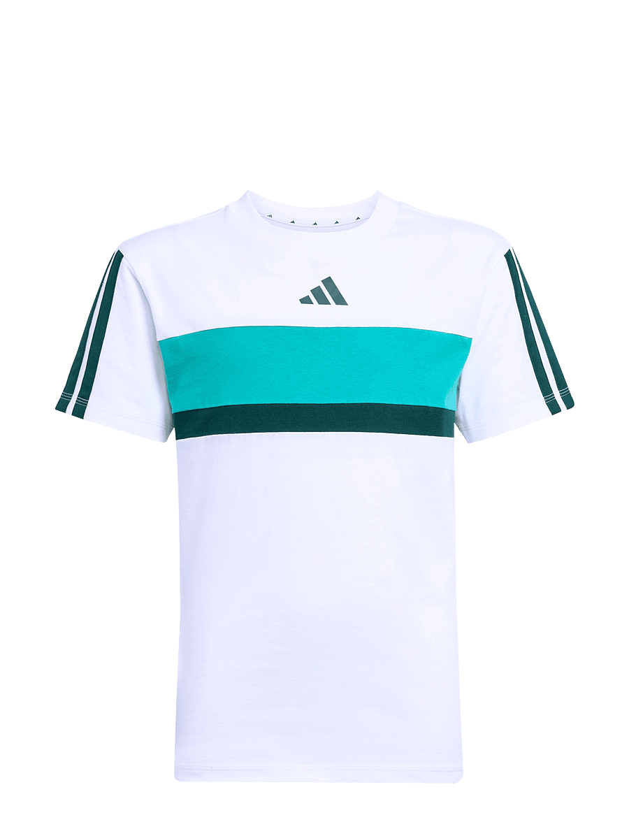 adidas Sportswear - J 3S TIB T - kortærmede t-shirts - white/purtea/aurivy - 1