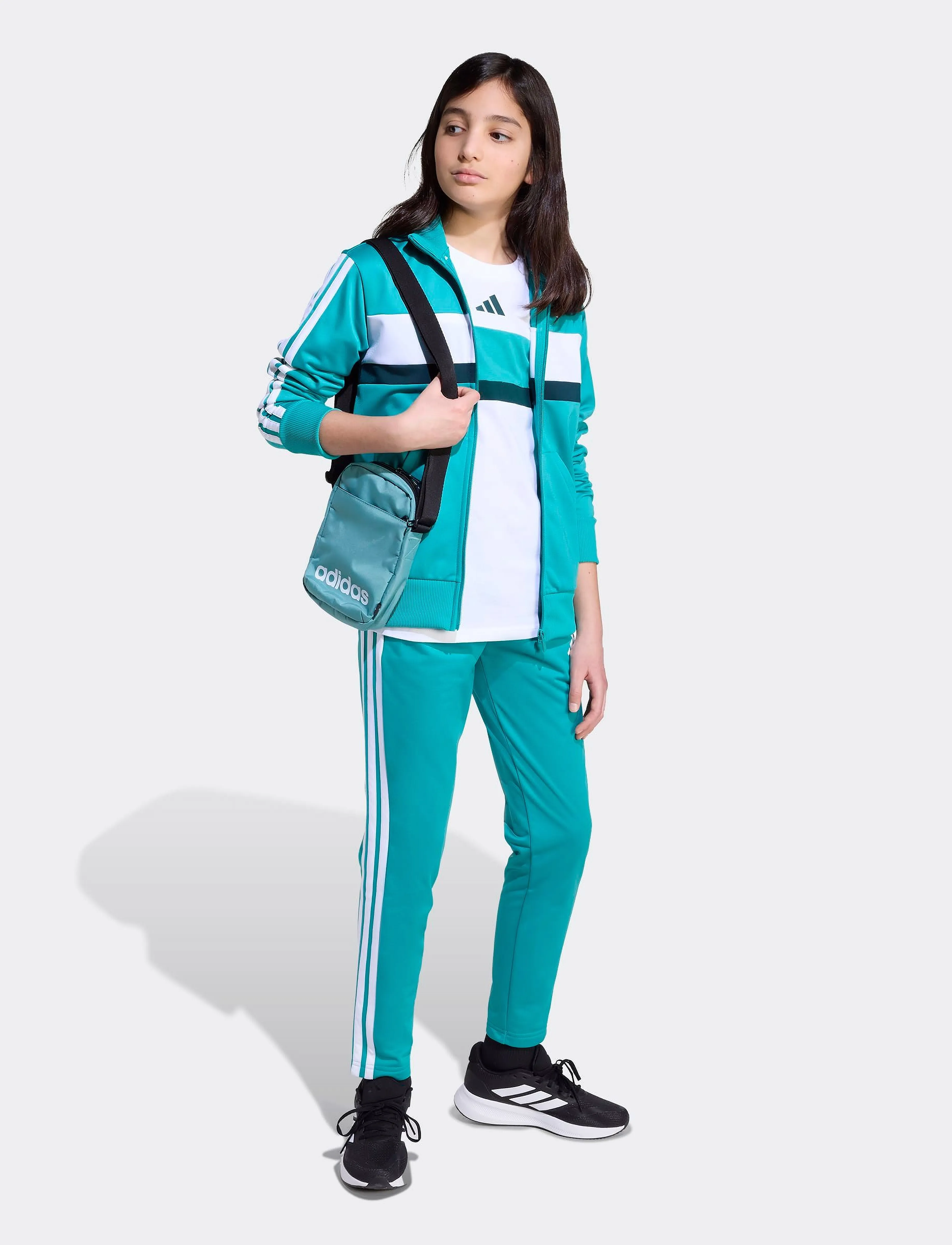 adidas Sportswear J 3S TIB T - Kortærmede T-shirts - WHITE/PURTEA/AURIVY / white