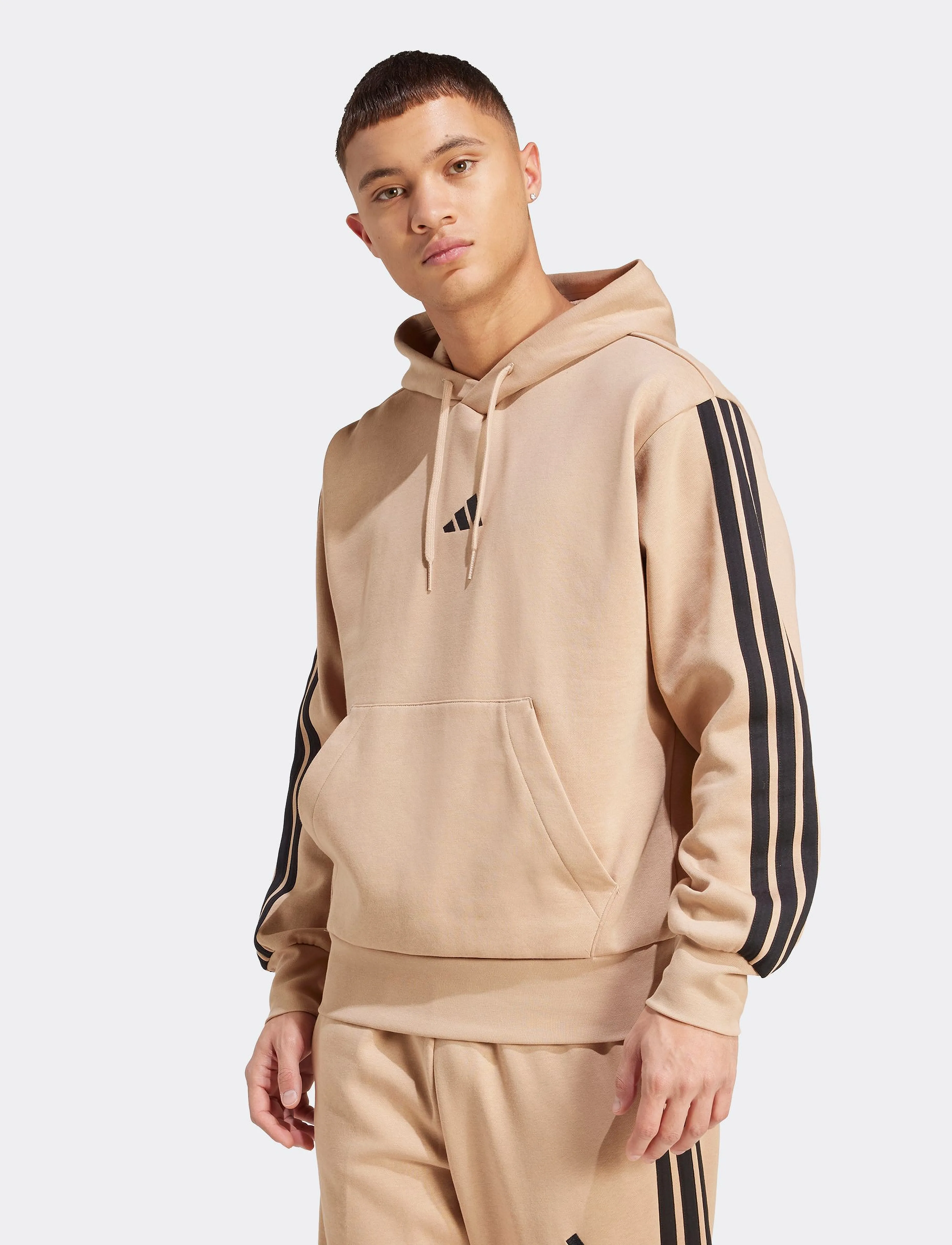 adidas Sportswear - M 3S FL HD - kapuutsiga dressipluusid - warsan/black - 2
