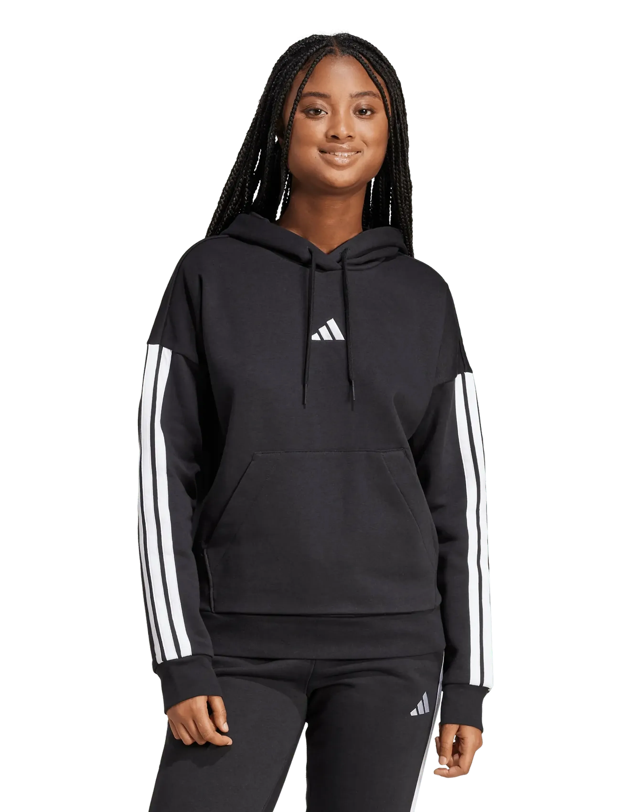 adidas Sportswear - W 3S FL HD - black/white - 2