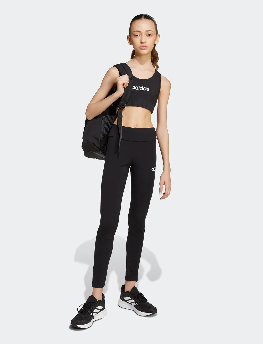 adidas Sportswear - JG LIN BRA TOP - sports tops - black/white - 0