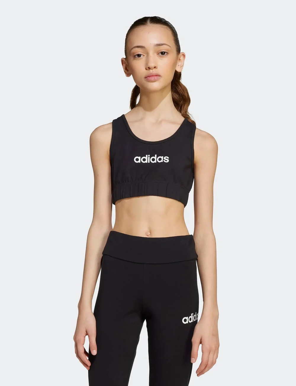 adidas Sportswear - JG LIN BRA TOP - sports tops - black/white - 2