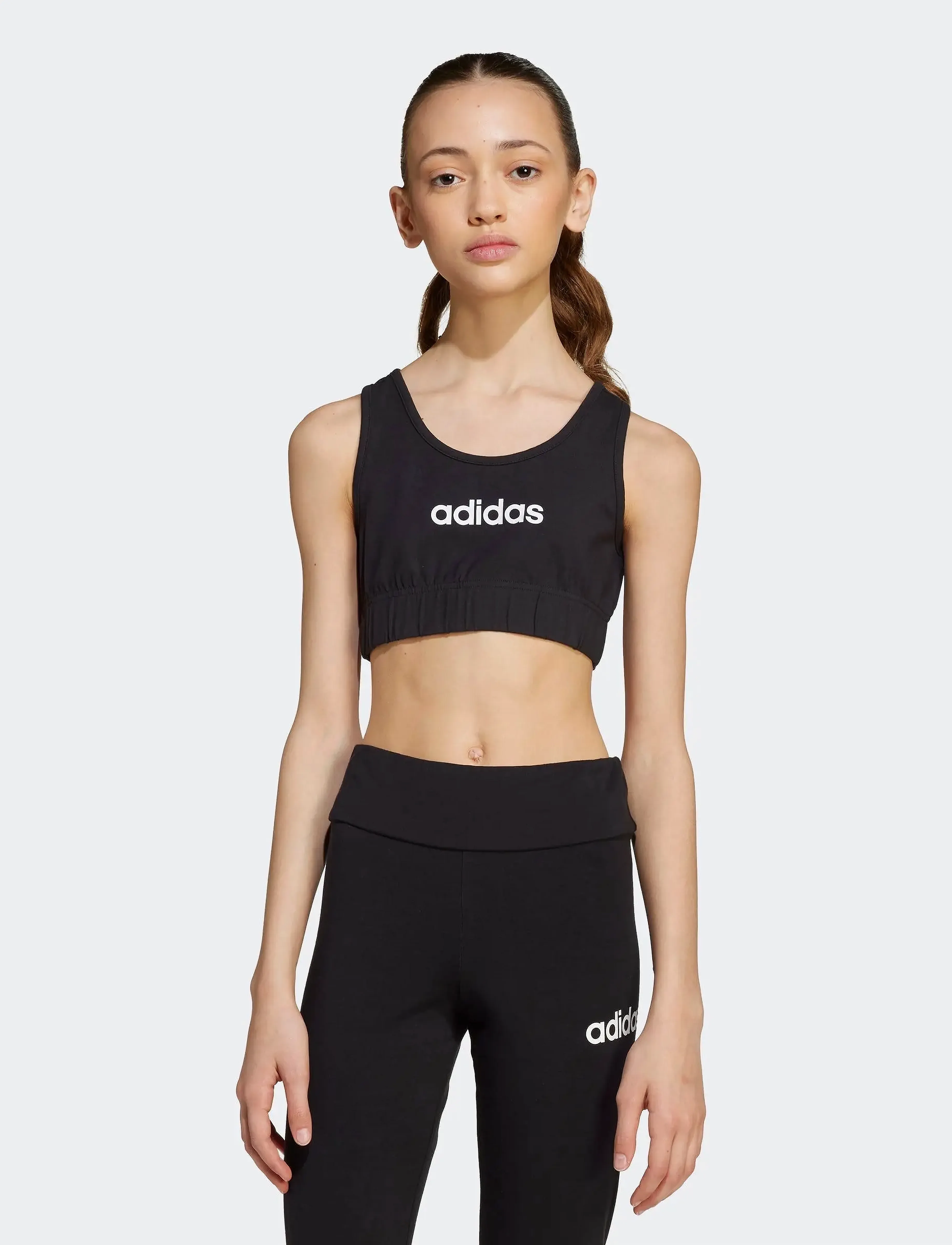 adidas Sportswear - JG LIN BRA TOP - sportstoppe - black/white - 2