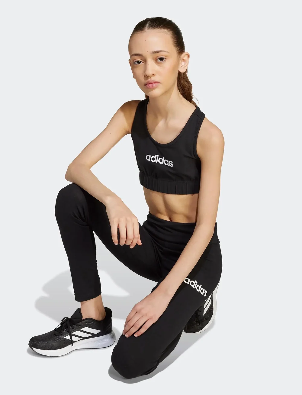 adidas Sportswear - JG LIN BRA TOP - sports tops - black/white - 3