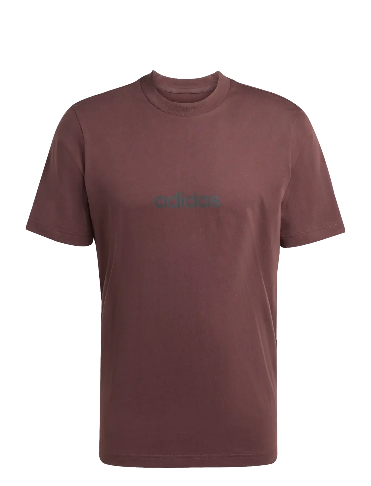 adidas Sportswear M LIN SJ T - T-shirts - SHABRN/BLACK / brown