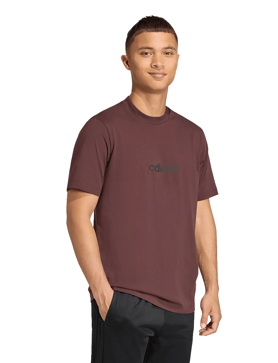 adidas Sportswear - M LIN SJ T - t-shirts - shabrn/black - 0