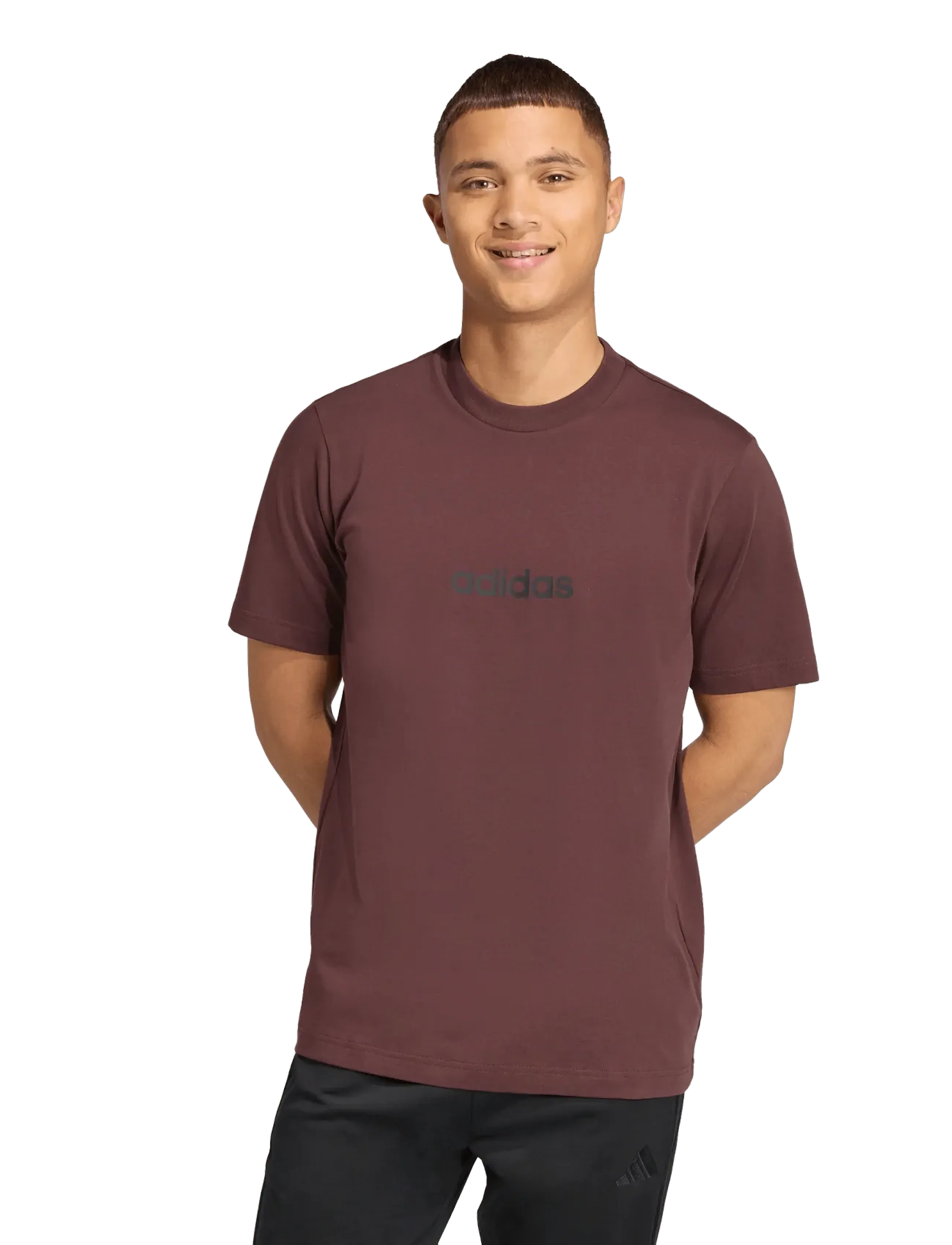 adidas Sportswear - M LIN SJ T - t-shirts - shabrn/black - 5