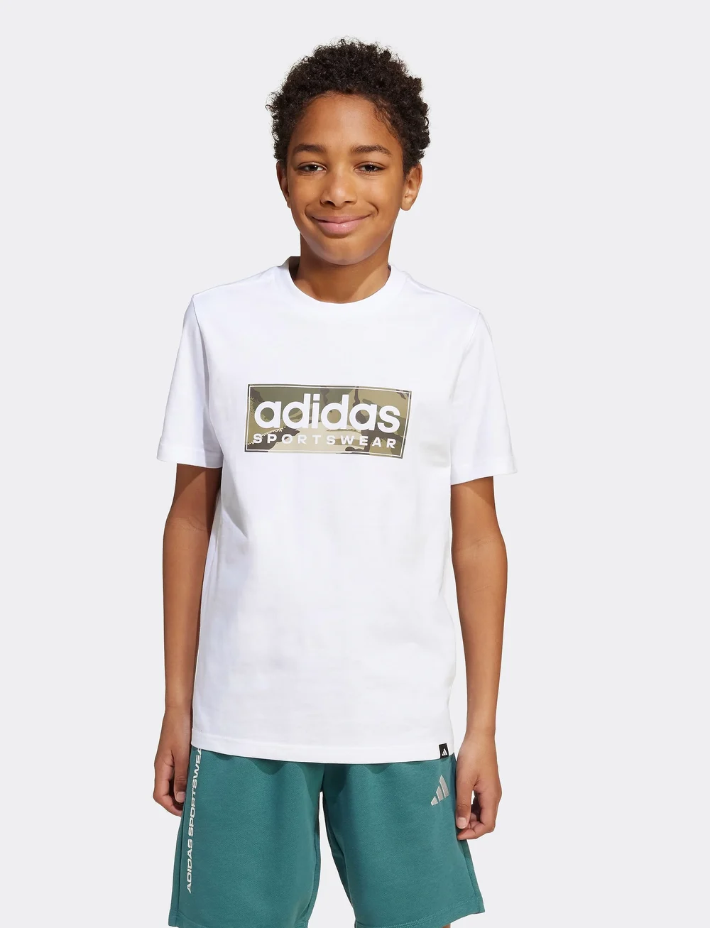 adidas Sportswear - B CAMO LIN - kortærmede t-shirts - white - 0