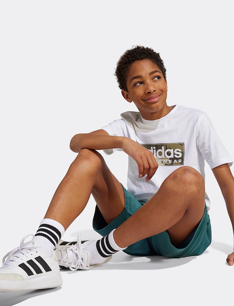 adidas Sportswear - B CAMO LIN - lühikeste varrukatega t-särgid - white - 2