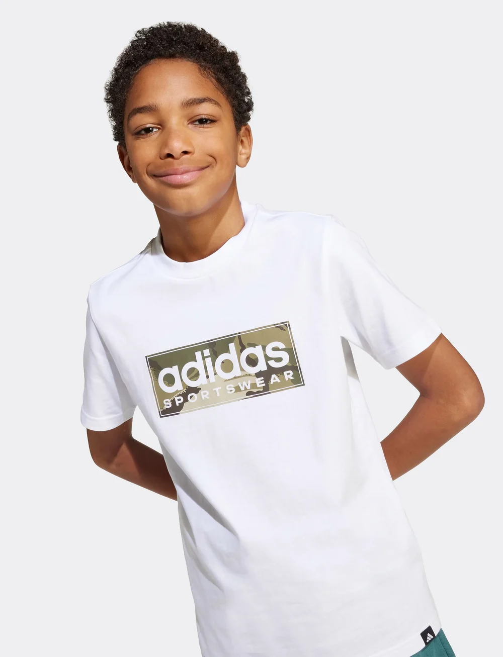 adidas Sportswear - B CAMO LIN - kortærmede t-shirts - white - 3