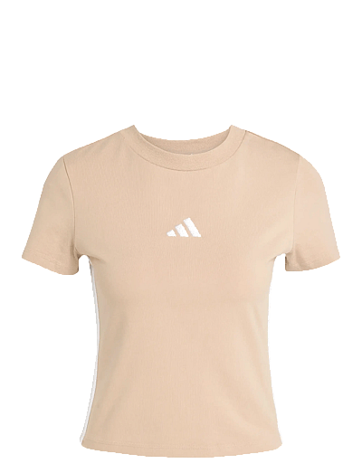 adidas Sportswear W 3S SJ BABY T - T-Shirts - WARSAN/WHITE / beige