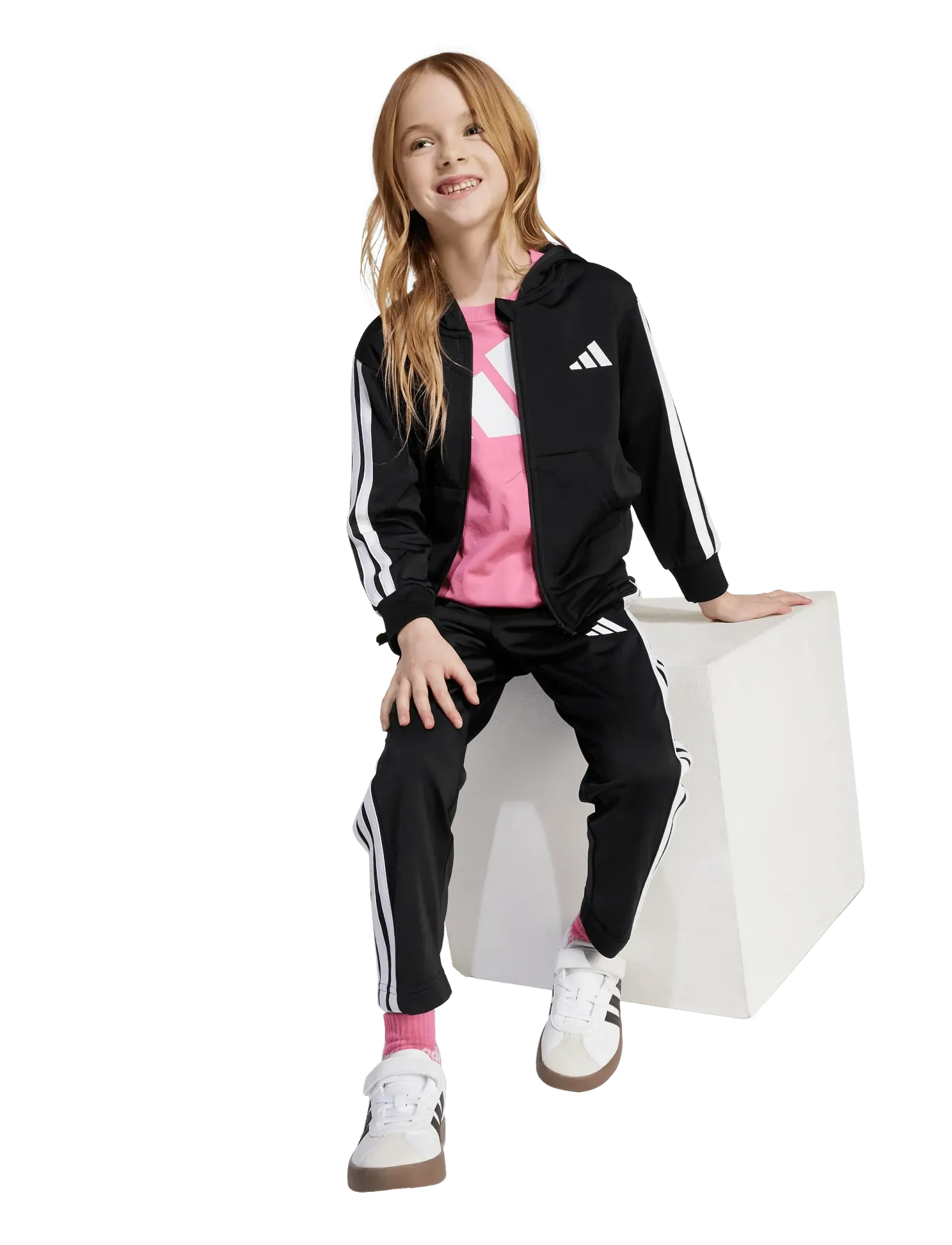 adidas Sportswear LK 3S HD TR TS - Tracksuits - BLACK/WHITE / black