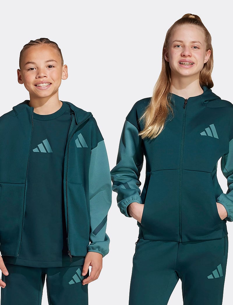 adidas Sportswear - J Z.N.E.FZ CB - džemperi ar kapuci - aurivy/pretea/pretea - 2