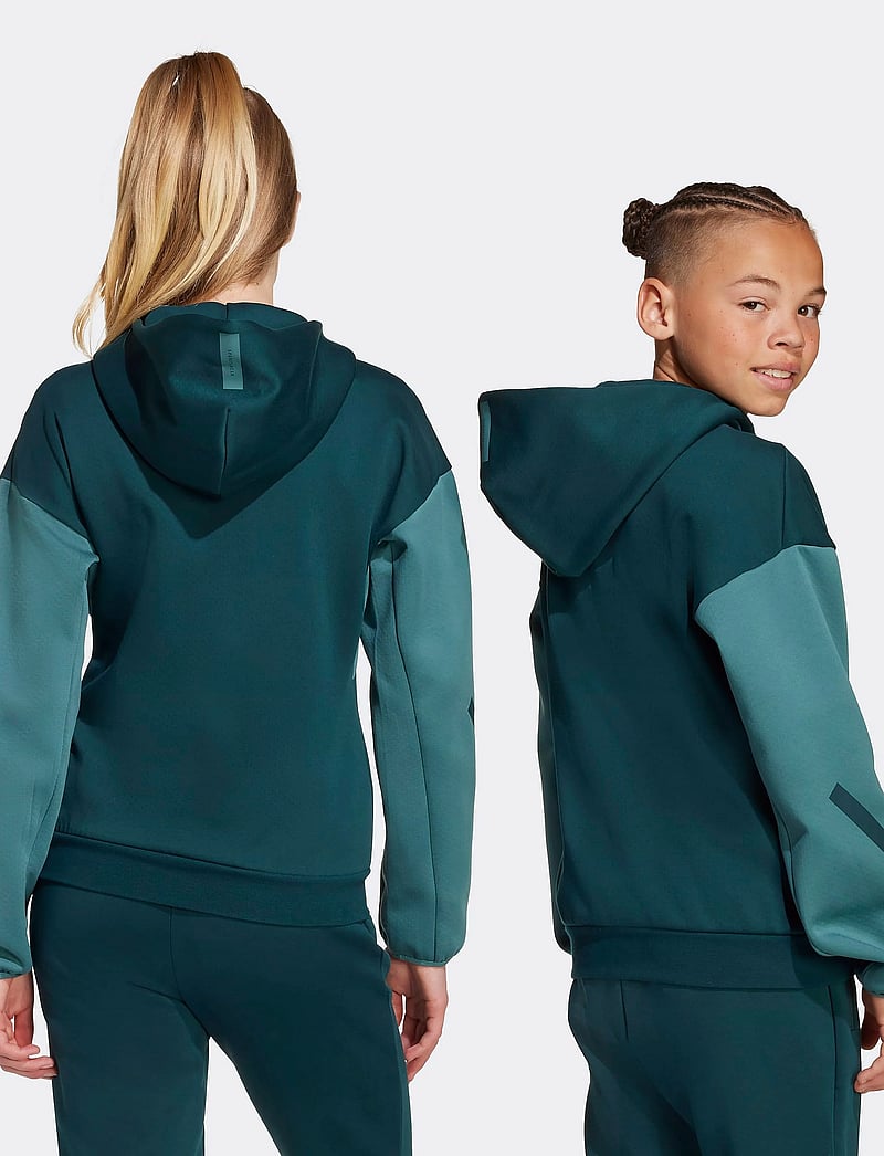 adidas Sportswear - J Z.N.E.FZ CB - džemperi ar kapuci - aurivy/pretea/pretea - 4