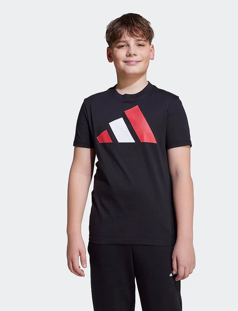 adidas Sportswear - J BL TEE 160 - sportstoppe - black/purrub/white - 0