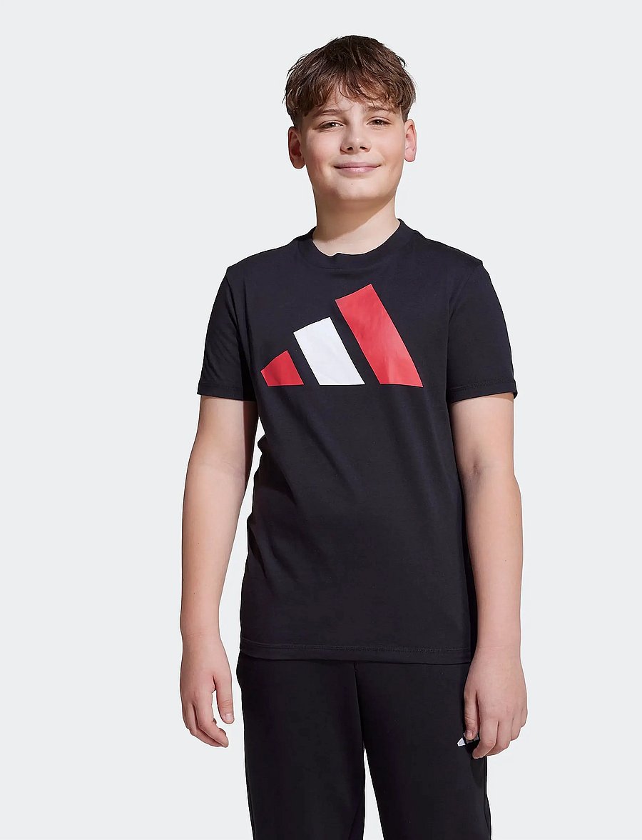 adidas Sportswear - J BL TEE 160 - sportoberteile - black/purrub/white - 0