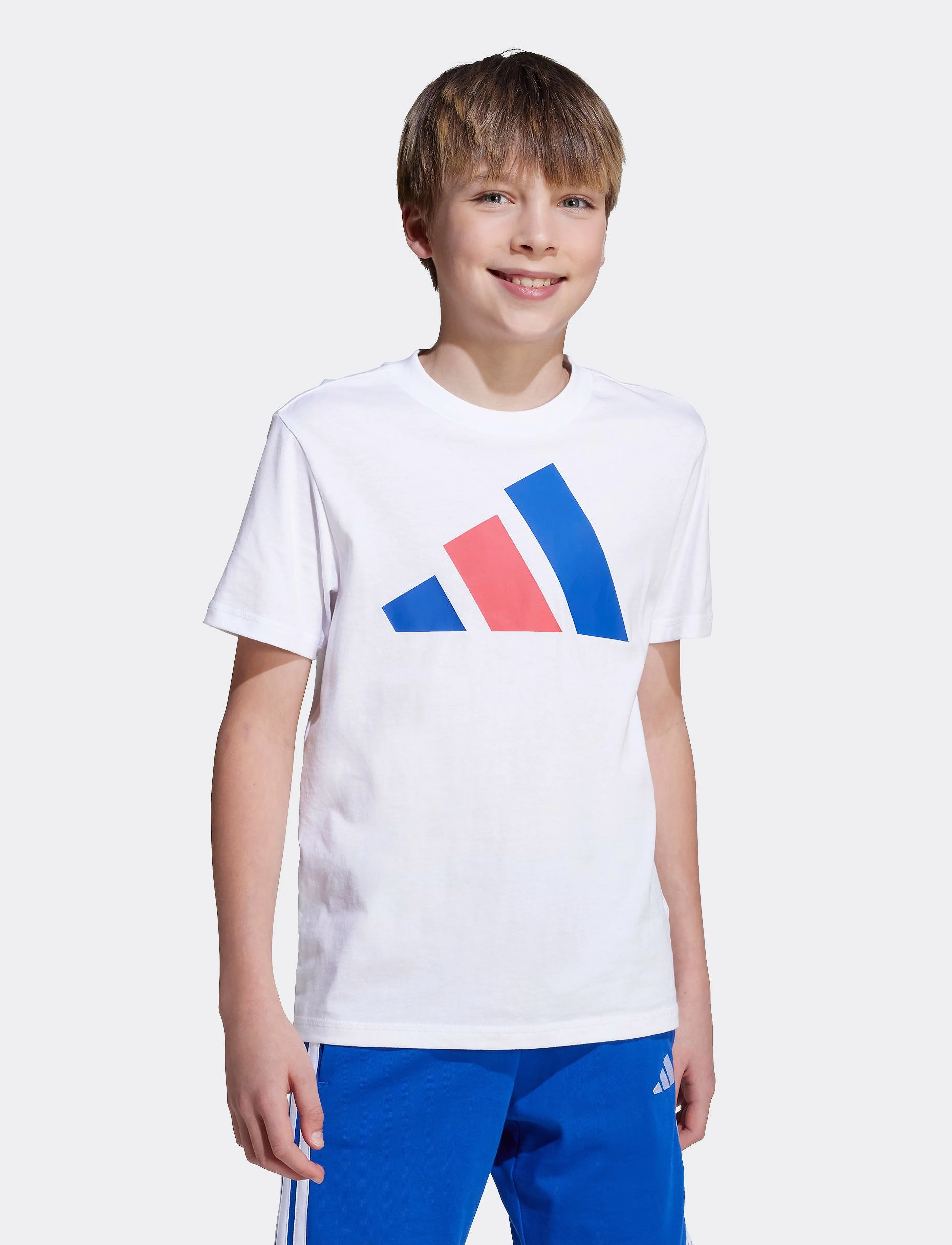 adidas Sportswear J Bl Tee 160, 140, White, T-Shirts > Kortærmede, Børn