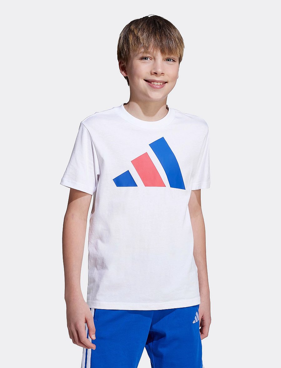 adidas Sportswear - J BL TEE 160 - sportinės palaidinukės - white/royblu/purrub - 0