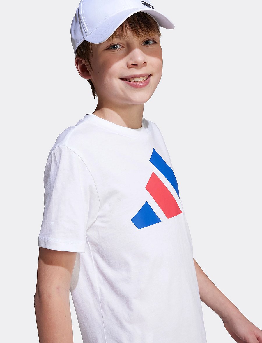 adidas Sportswear - J BL TEE 160 - sportinės palaidinukės - white/royblu/purrub - 3