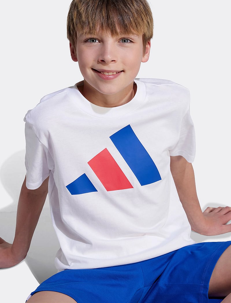 adidas Sportswear - J BL TEE 160 - sporttoppar - white/royblu/purrub - 5