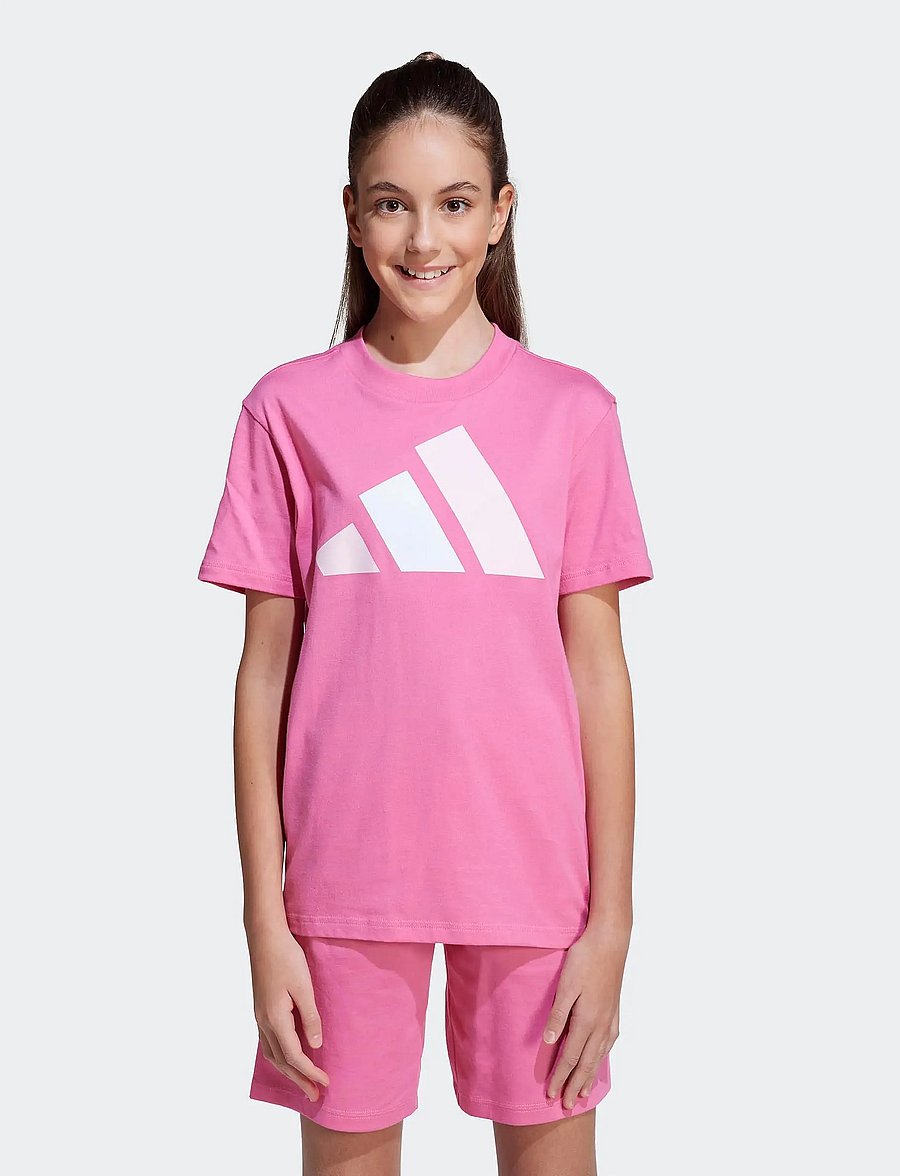 adidas Sportswear - J BL TEE 160 - sportinės palaidinukės - pnkfus/clpink/white - 0