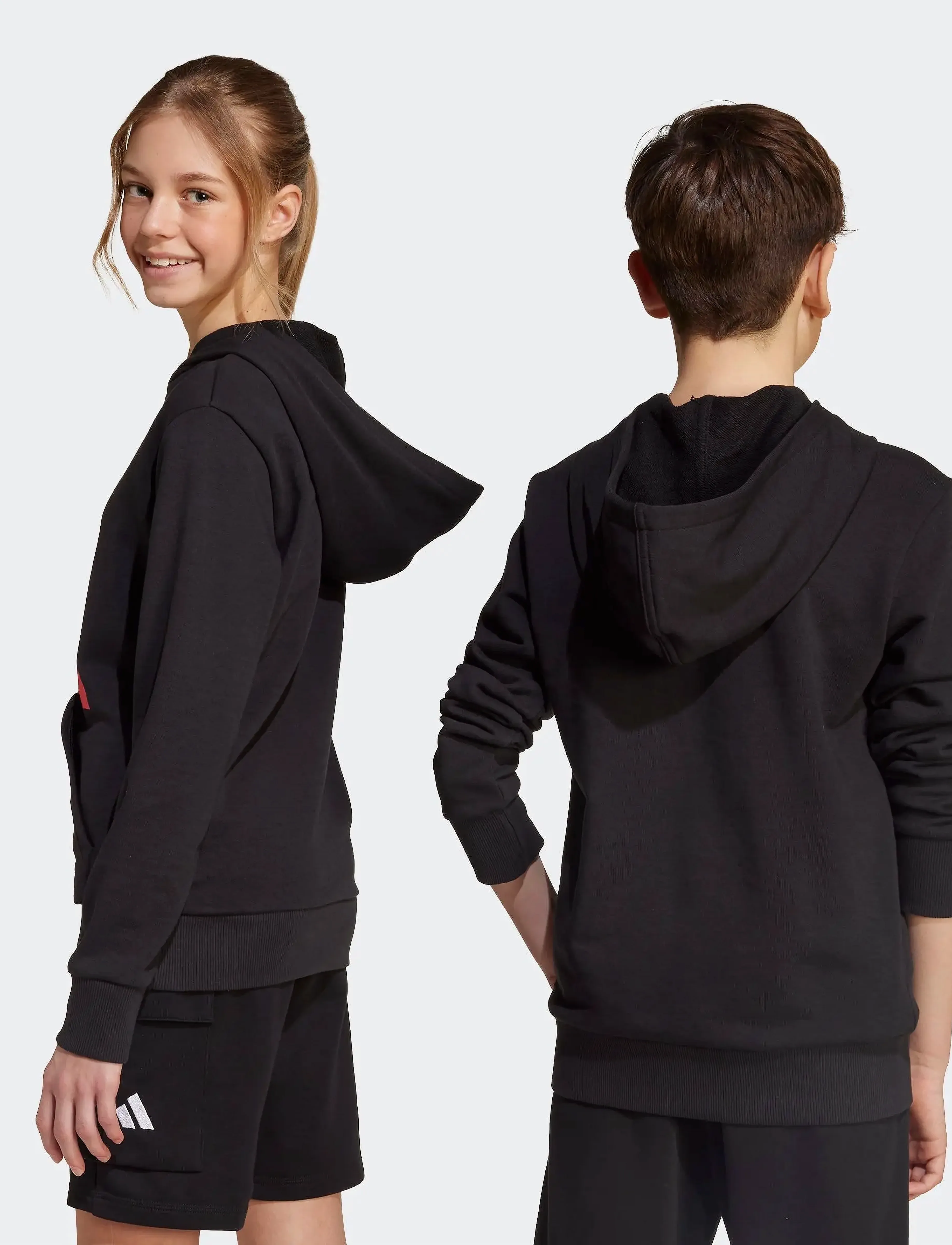adidas Sportswear - J BL FT HD 280 - hættetrøjer - black/purrub/white - 3