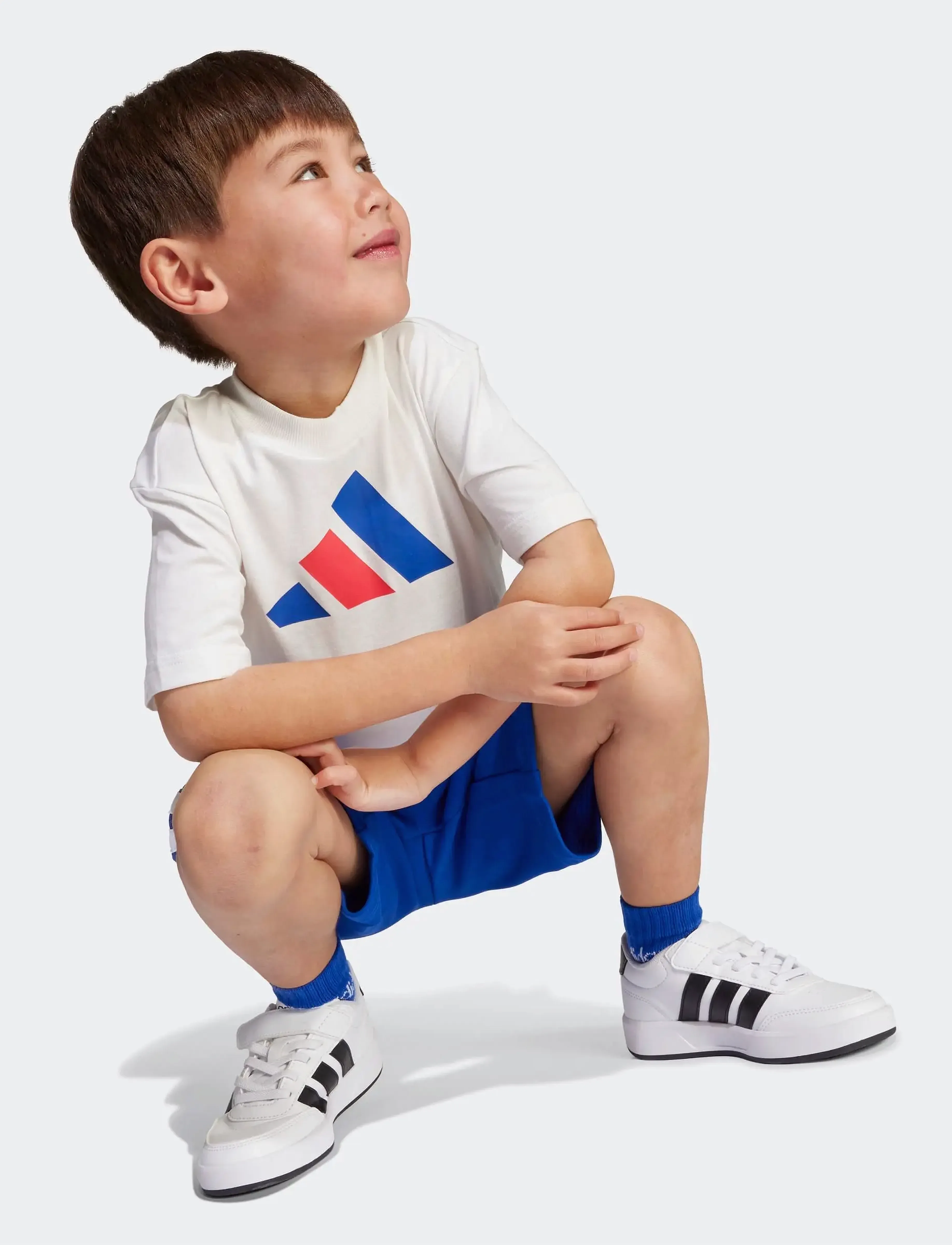 adidas Sportswear - LK BL TEE 160 - kortærmede t-shirts - white/royblu/purrub - 2