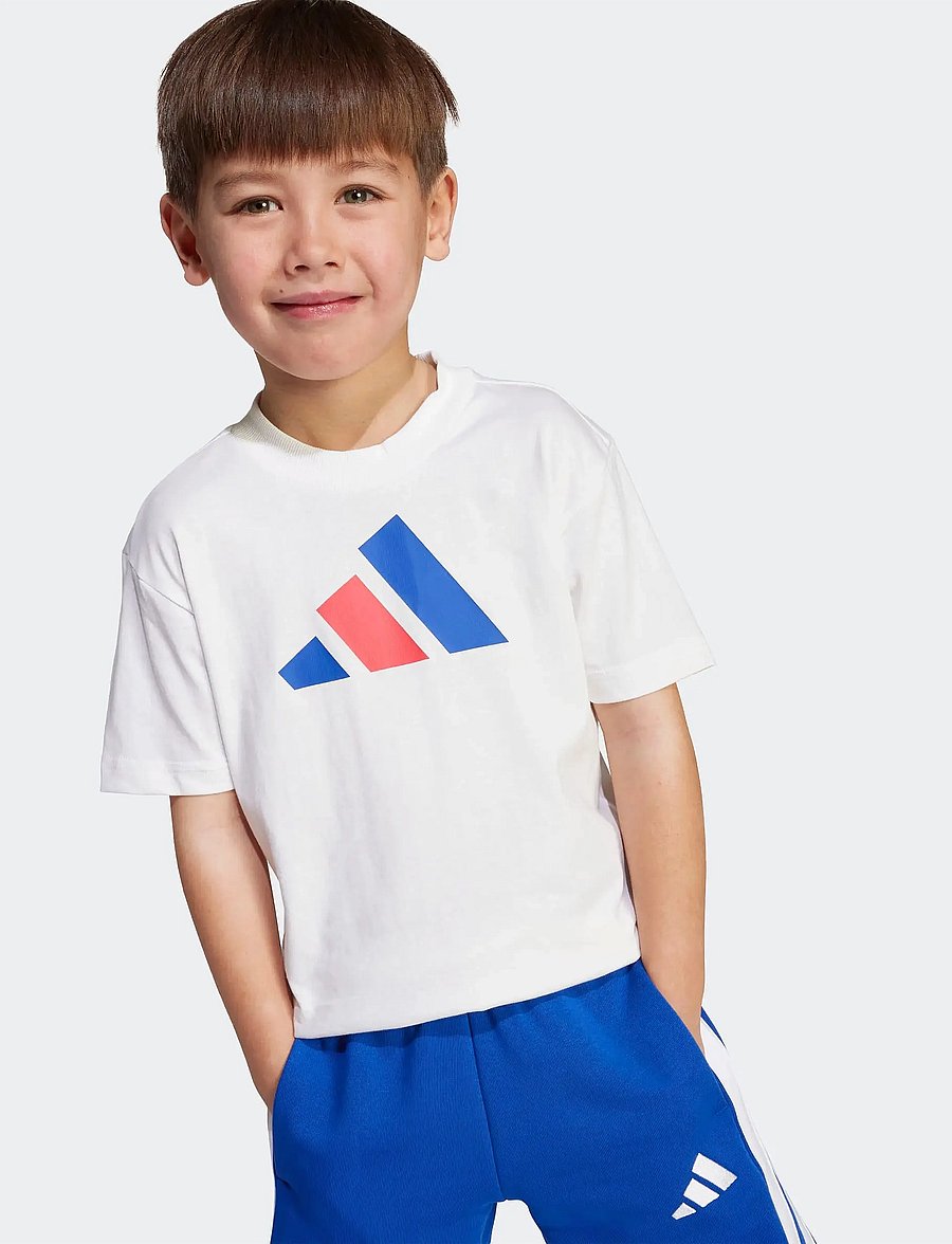adidas Sportswear - LK BL TEE 160 - t-shirts à manches courtes - white/royblu/purrub - 3