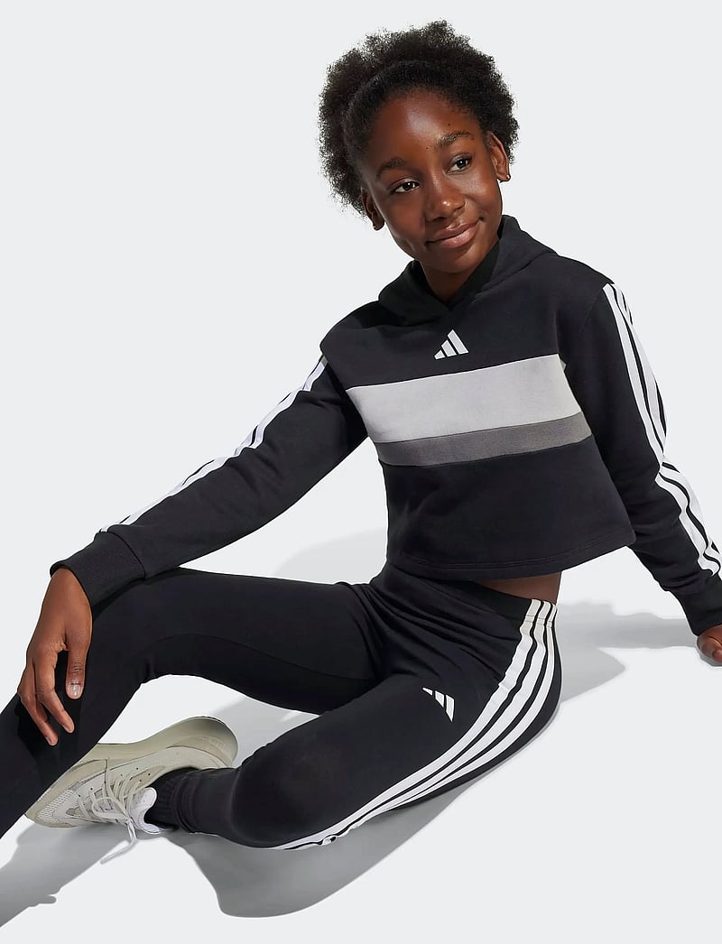 adidas Sportswear - JG 3S TIB FL ST - hlaupafatnaður - black/white/gretwo - 4