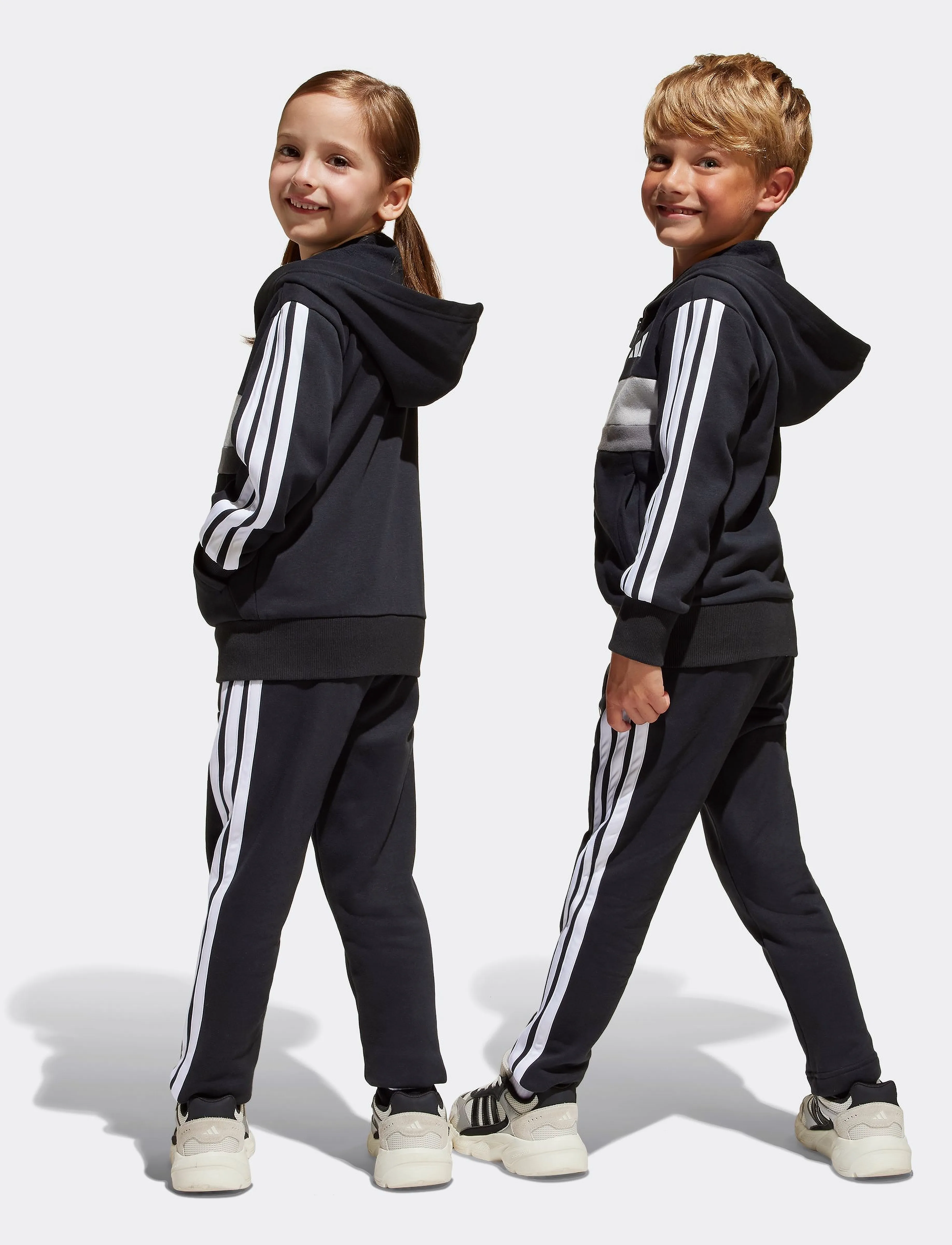 adidas Sportswear - LK 3S TIB FL TS - joggingsæt & matchende sæt - black/white/gretwo - 3