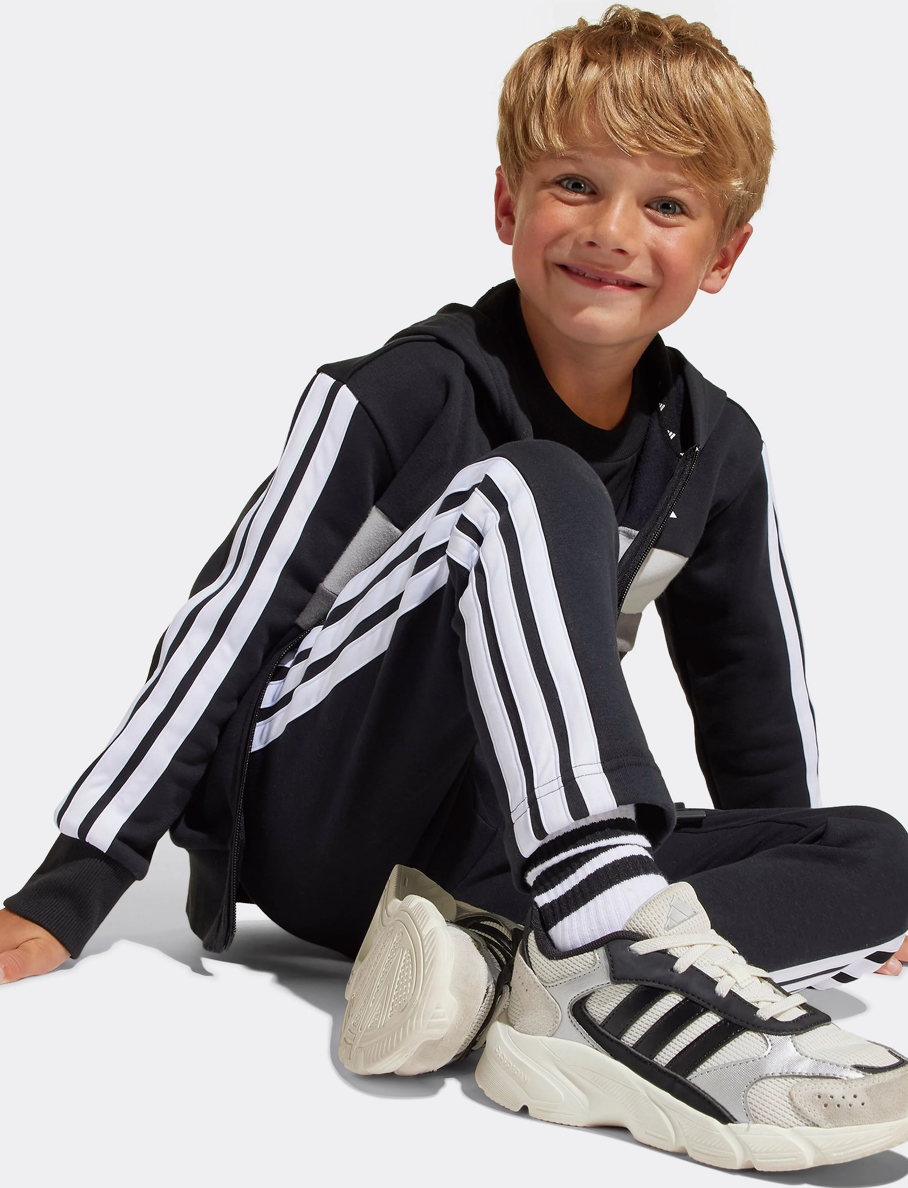 adidas Sportswear - LK 3S TIB FL TS - joggingsæt & matchende sæt - black/white/gretwo - 4