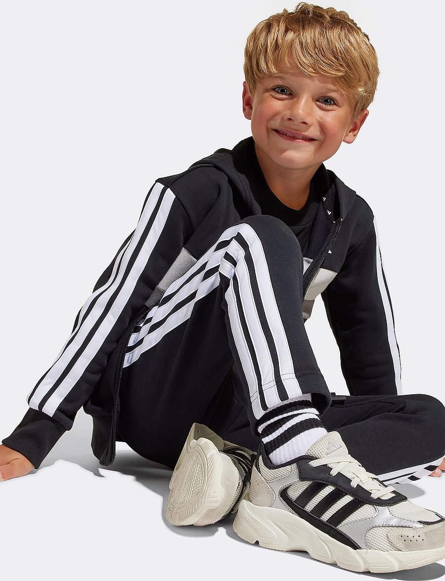 adidas Sportswear - LK 3S TIB FL TS - joggingsæt & matchende sæt - black/white/gretwo - 4