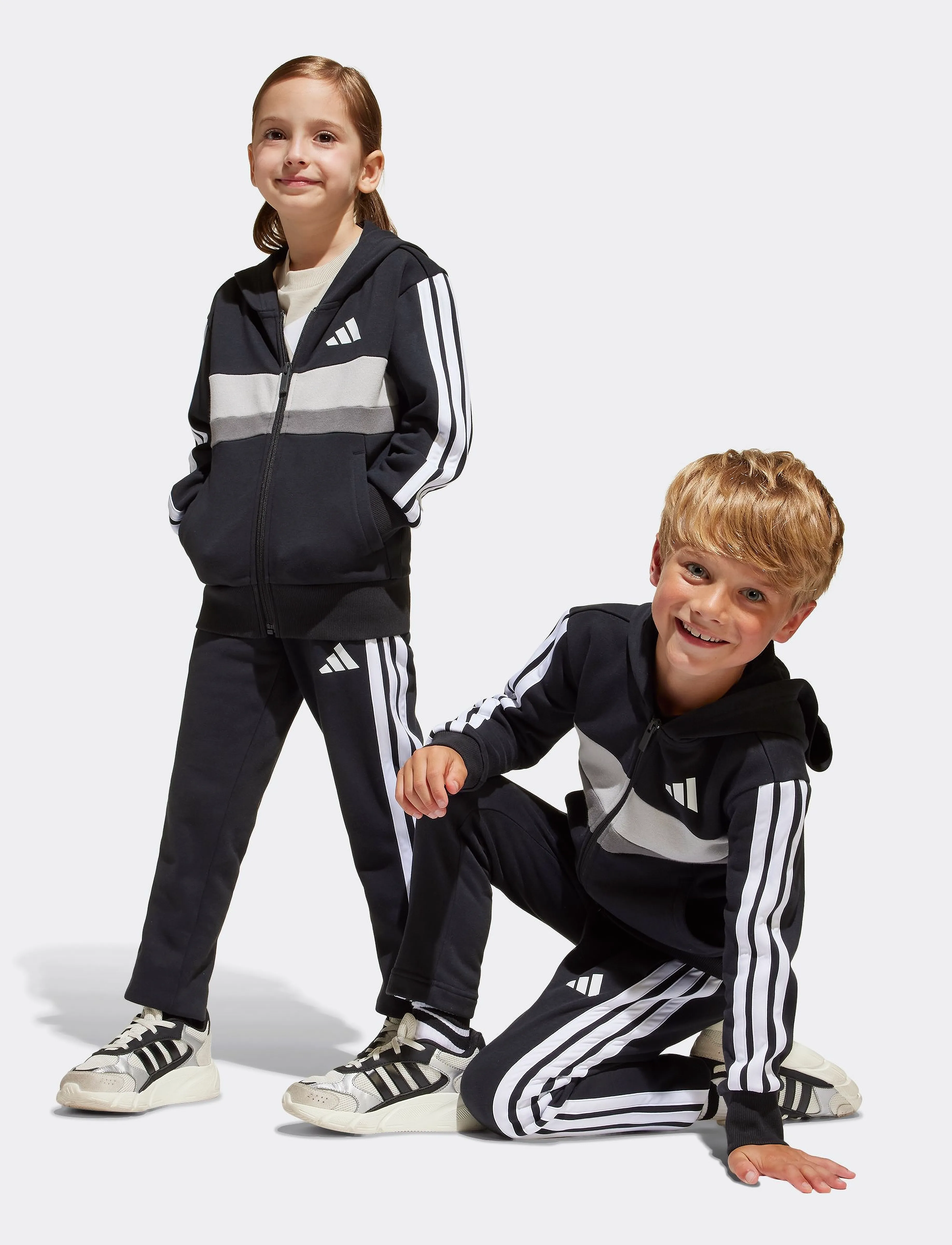 adidas Sportswear - LK 3S TIB FL TS - joggingsæt & matchende sæt - black/white/gretwo - 5