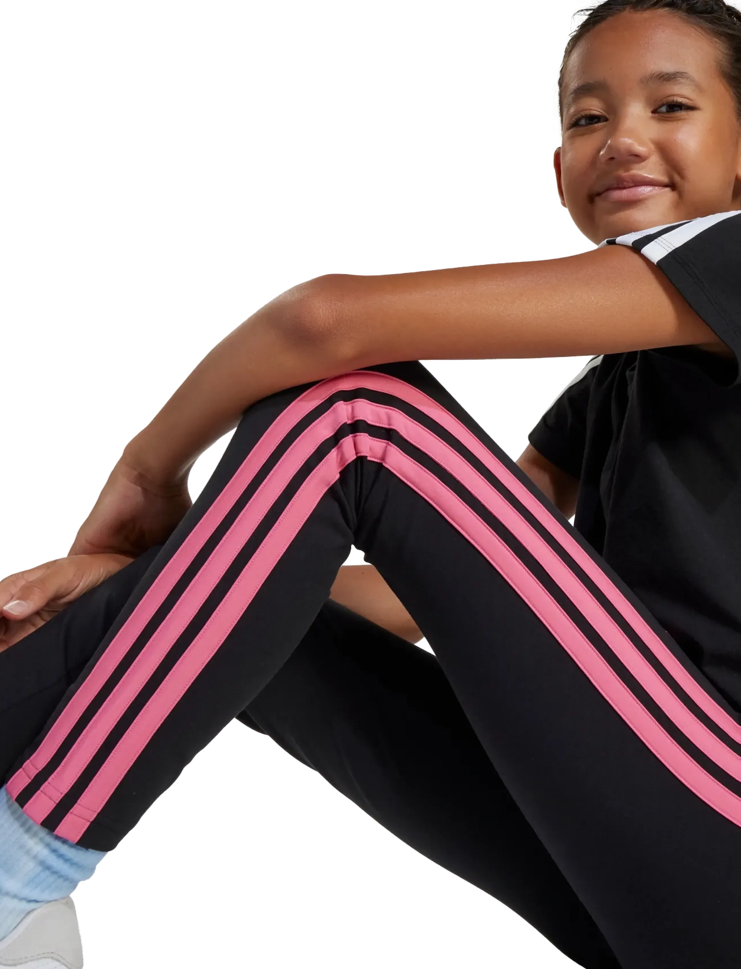 adidas Sportswear - JG 3S LEG 230 - leggings - black/pnkfus - 2