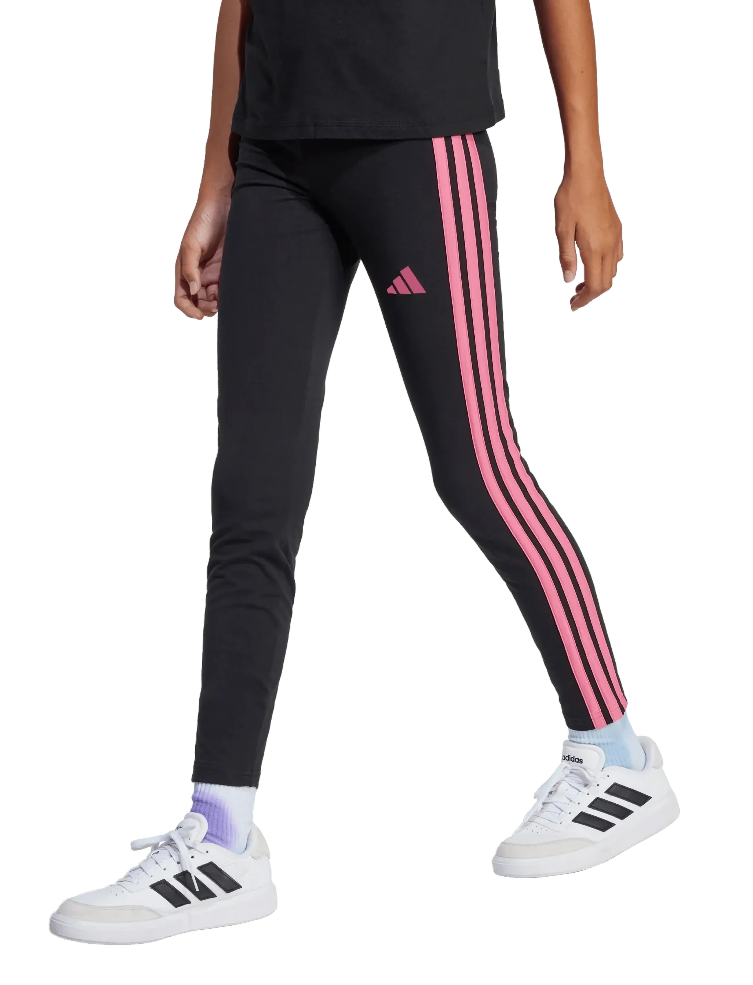 adidas Sportswear - JG 3S LEG 230 - leggings - black/pnkfus - 3