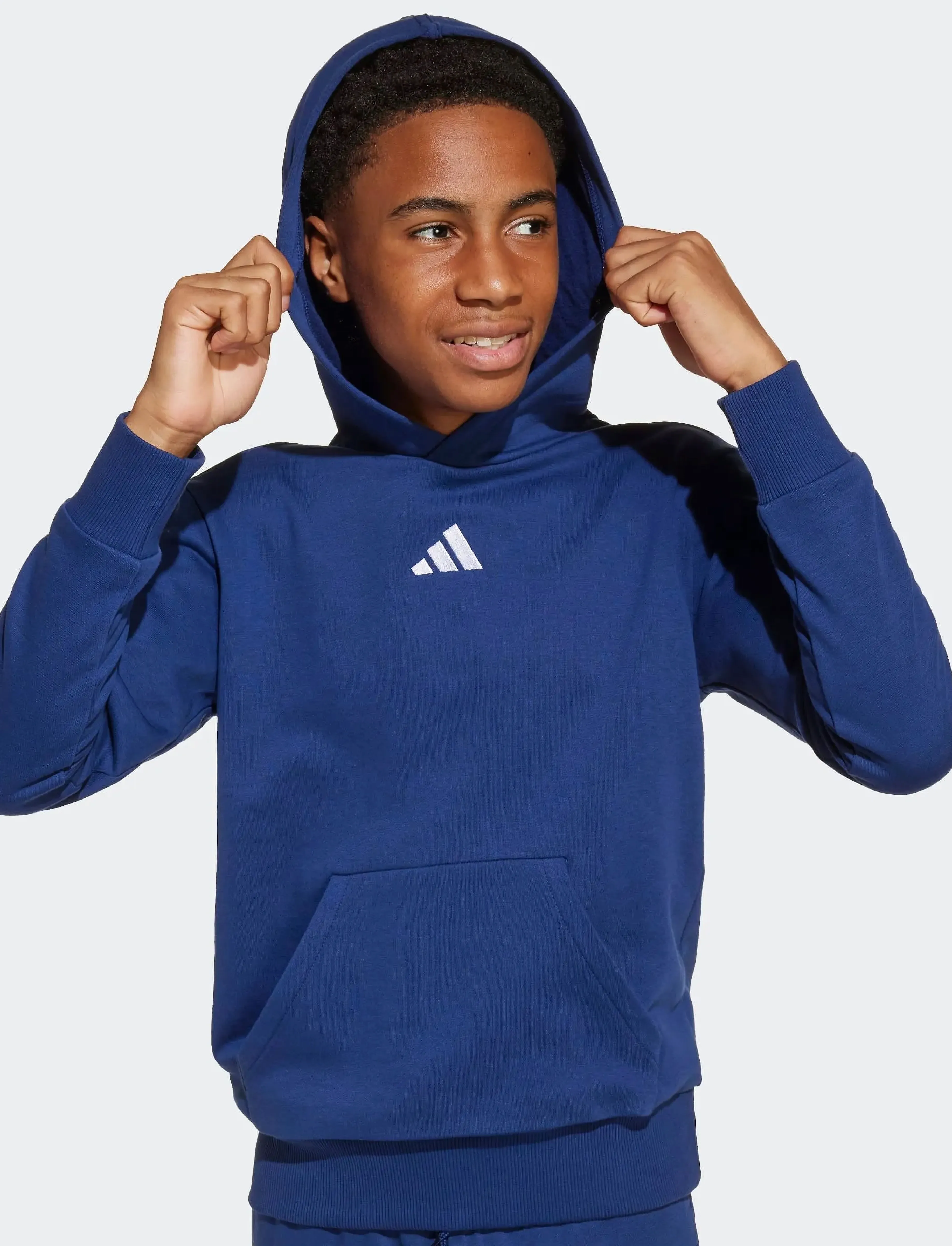 adidas Sportswear - J SL FL HD 225 - bluzy z kapturem - dkblue/white - 4