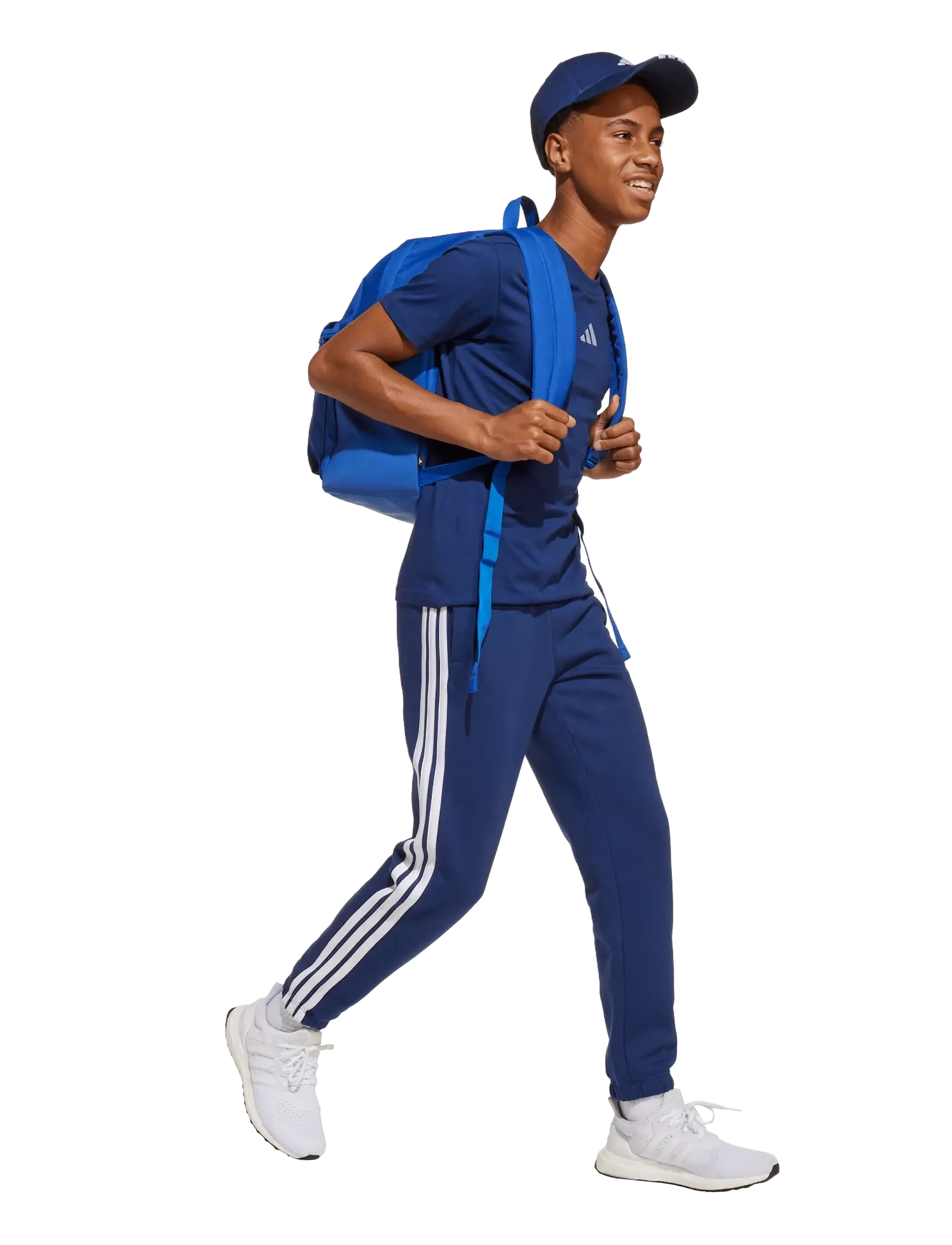 adidas Sportswear J SL TEE 160 - T-shirts - DKBLUE/WHITE / blue