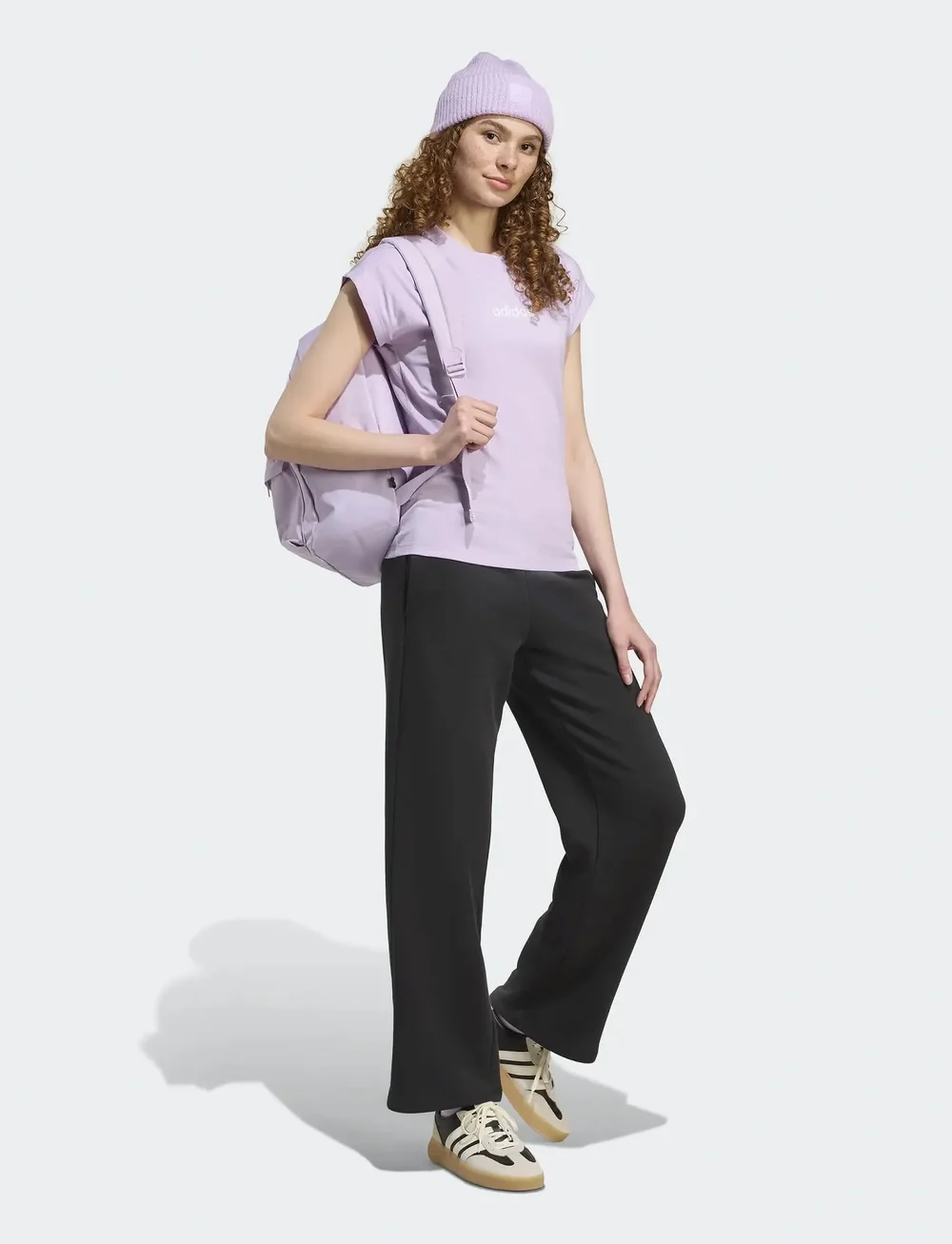 adidas Sportswear - W LIN SJ T - t-shirts - powplu/white - 2