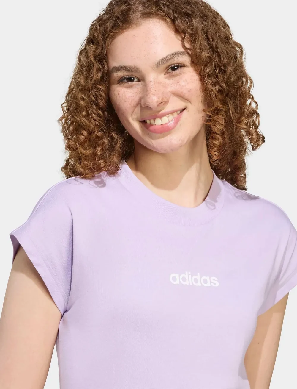 adidas Sportswear - W LIN SJ T - t-shirts - powplu/white - 5