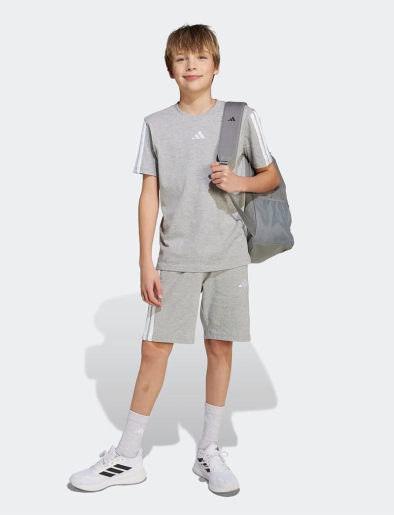 adidas Sportswear - J 3S TEE 160 - kortärmade t-shirts - mgreyh/white - 0