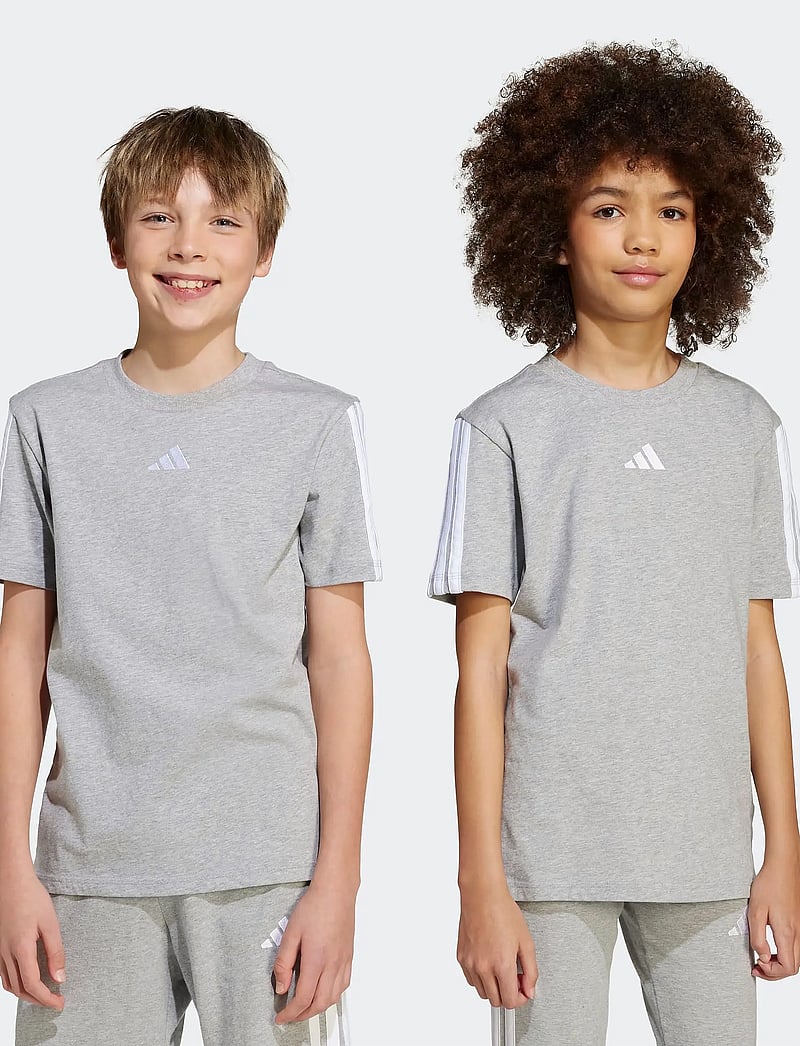 adidas Sportswear - J 3S TEE 160 - kortärmade t-shirts - mgreyh/white - 2