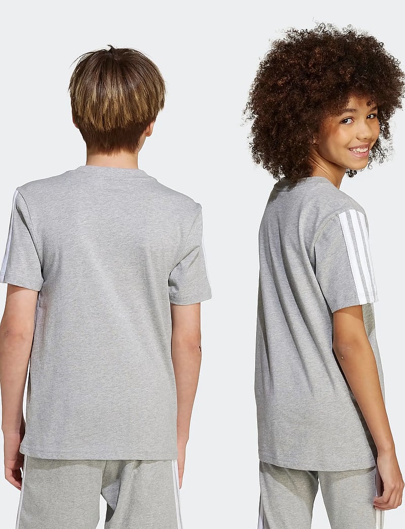 adidas Sportswear - J 3S TEE 160 - kortärmade t-shirts - mgreyh/white - 3