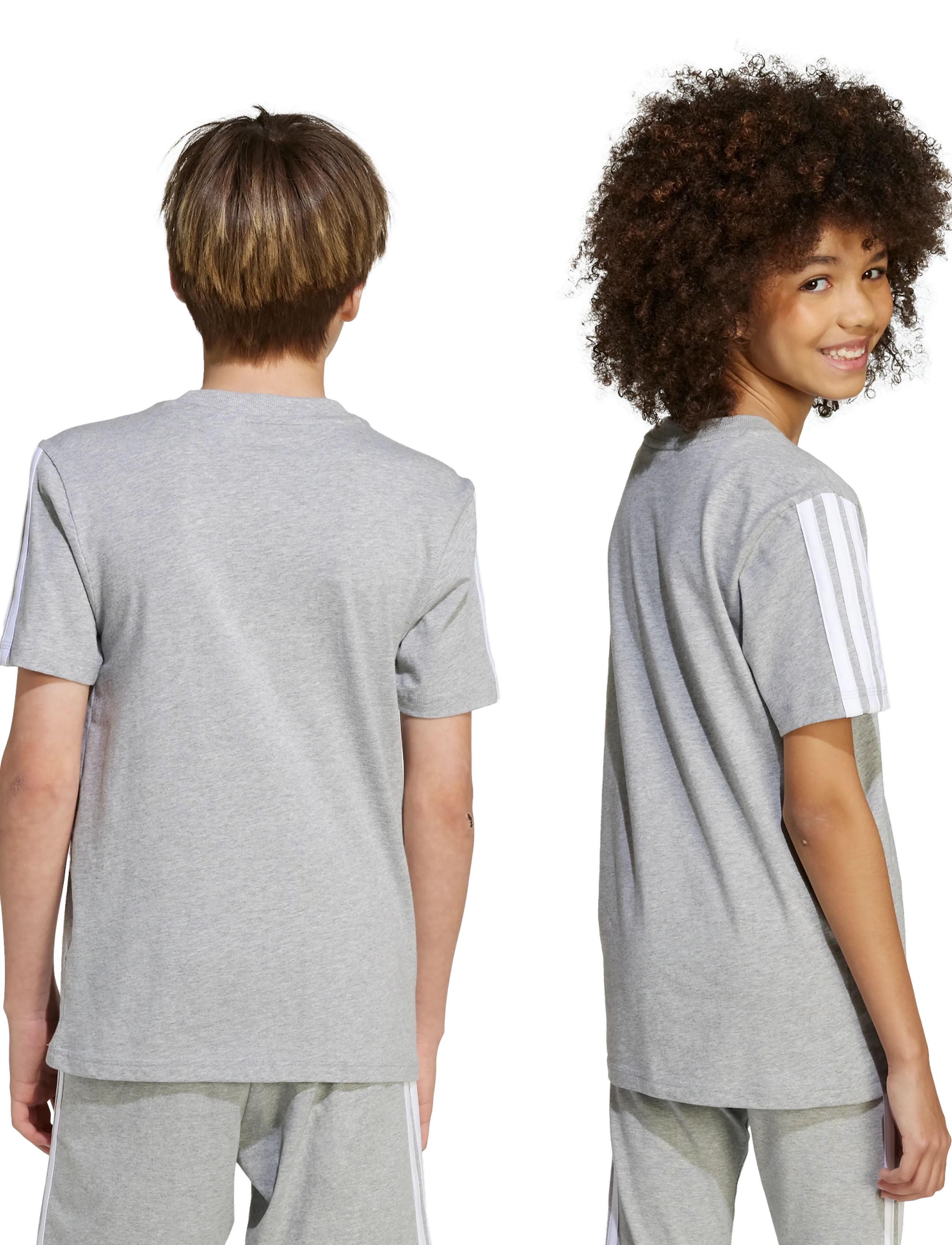 adidas Sportswear - J 3S TEE 160 - sportstoppe - mgreyh/white - 3