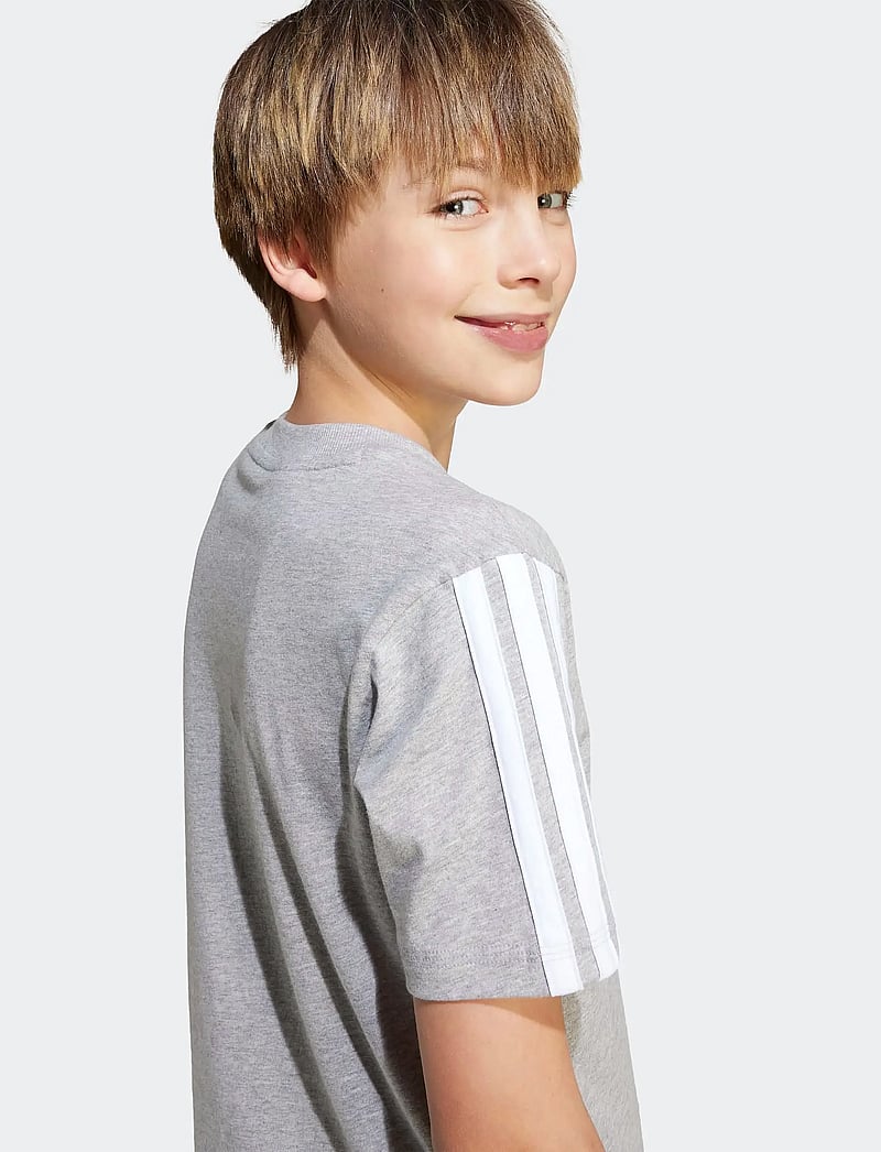 adidas Sportswear - J 3S TEE 160 - kortärmade t-shirts - mgreyh/white - 4